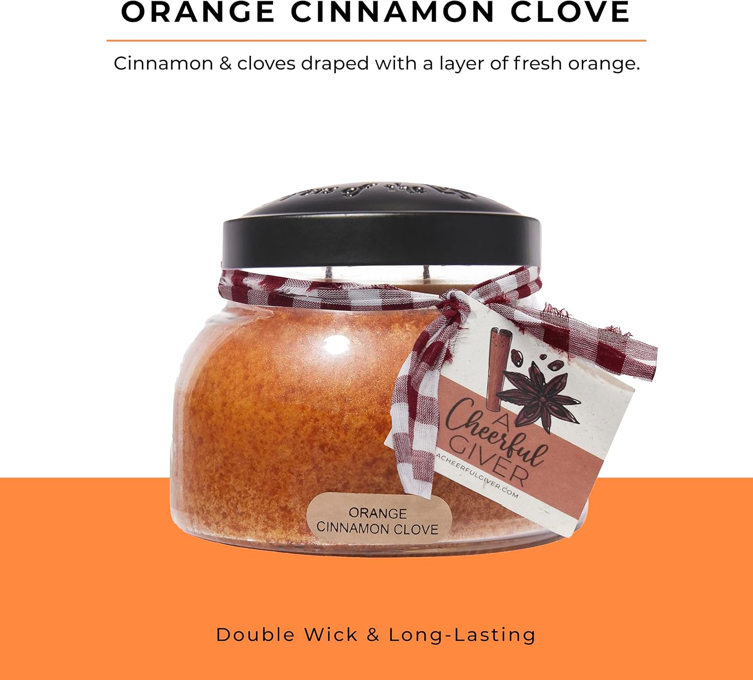 A Cheerful Giver - Juicy Apple - 34oz Papa Scented Candle Jar with Lid - Keepers of the Light - 155 Hours of Burn Time, Gift for Women, Red | Long Lasting Aromatherapy Candle with up to 155 Hours of Burn Time - Gift Ready (34oz)