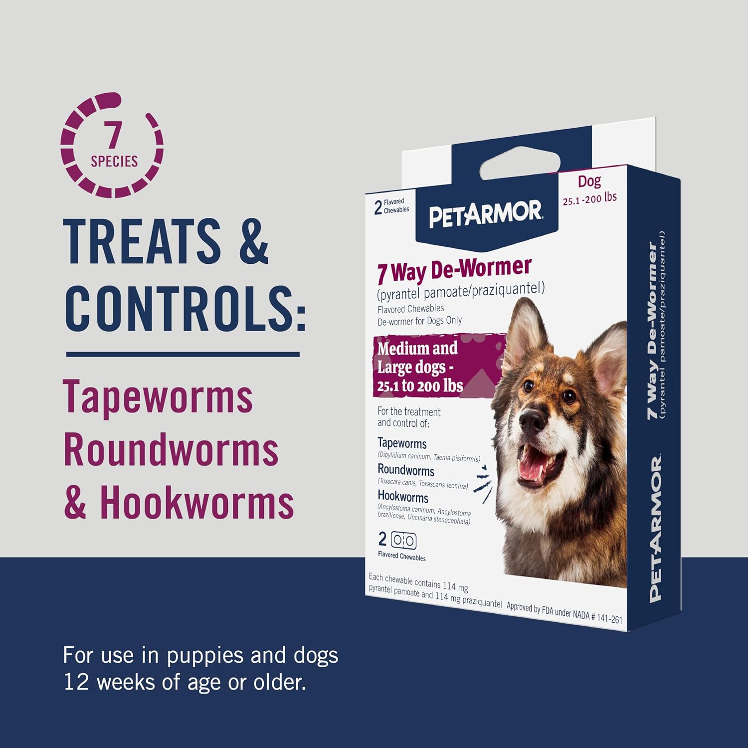 PetArmor Sure Shot Liquid Dewormer Dogs, Roundworms/Hookworms, 2oz | Ideal for Dogs & Puppies 2 Weeks+; Removes 2 Roundworms & 2 Hookworms; vet-quality formula; Precise Liquid Dosing