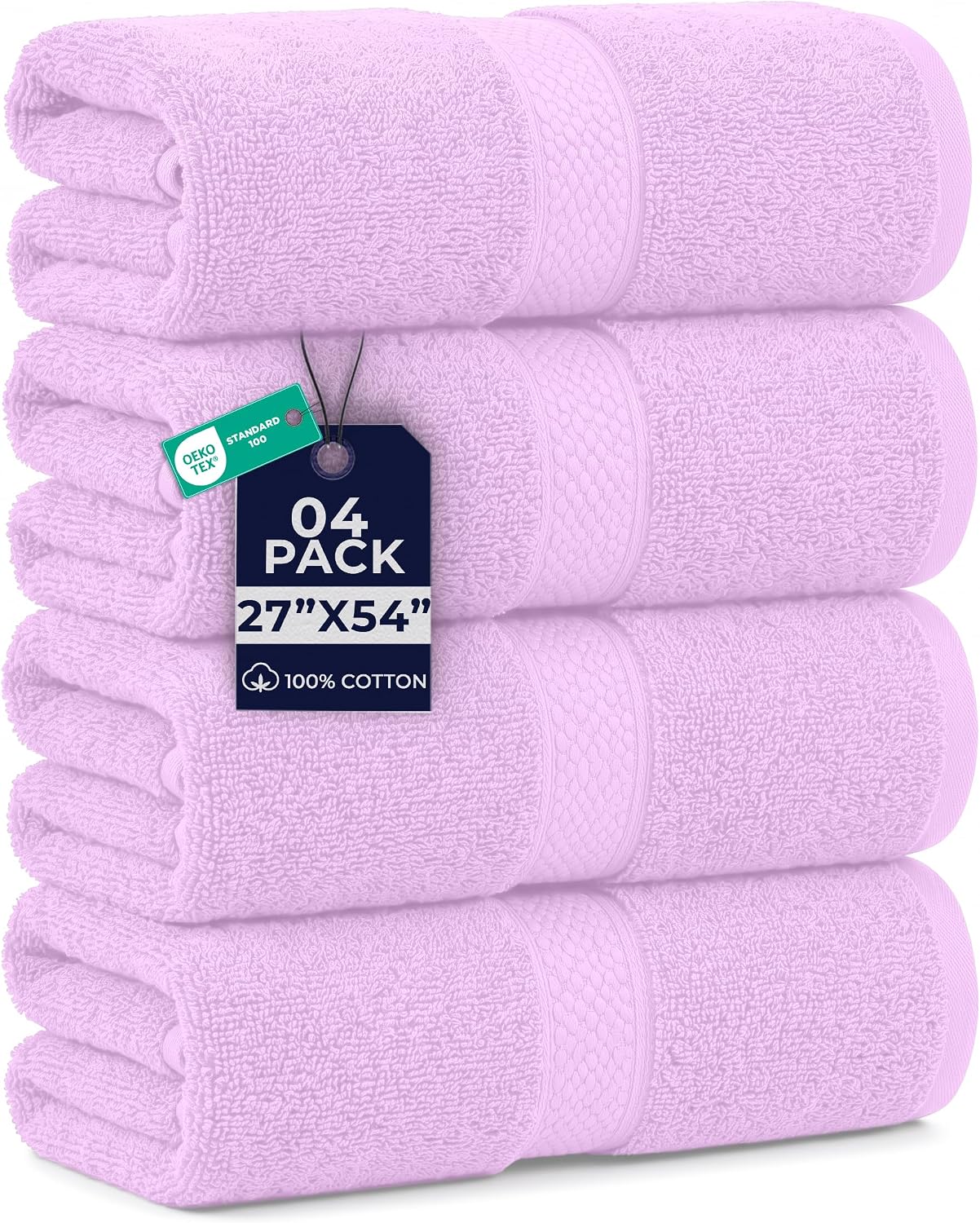 DAN RIVER 24 Pack Cotton Wash Cloths Set for Showering [12x12] White