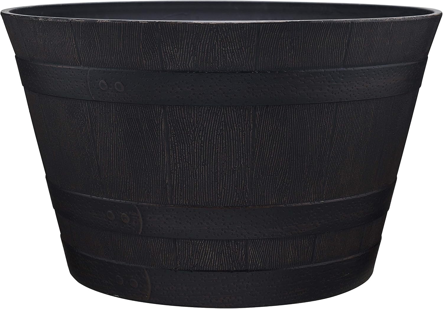 Southern Patio Whiskey Barrel Planter, Kentucky Walnut
