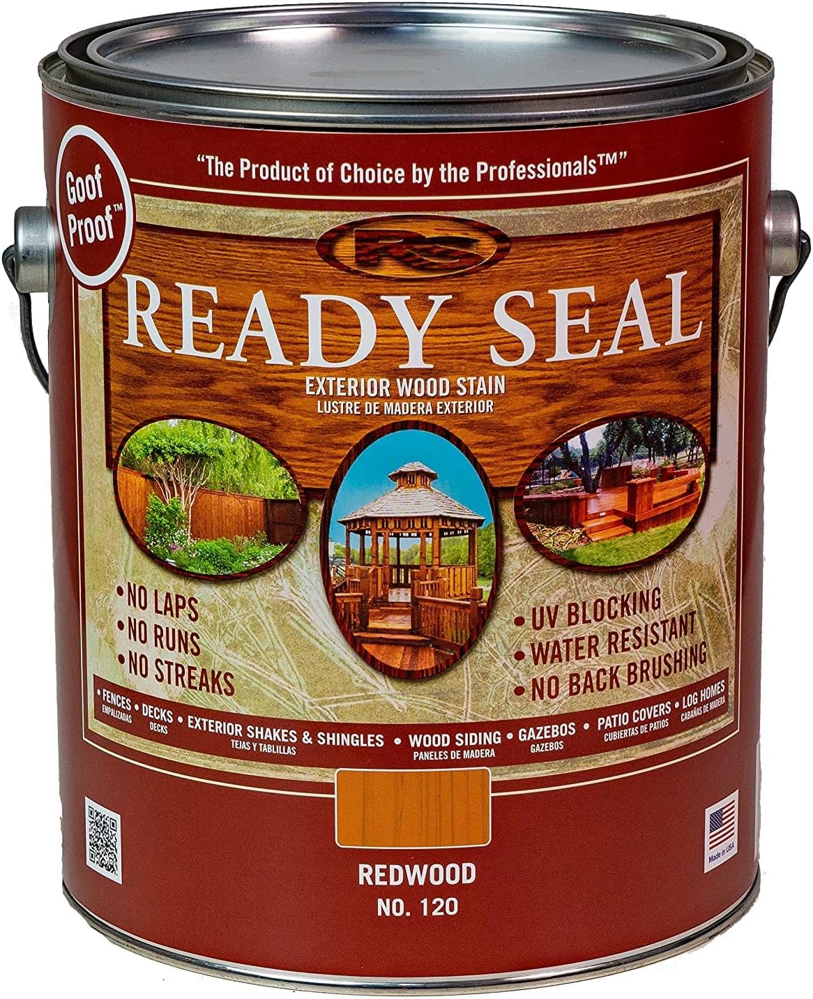 Ready Seal Stain & Sealer for Wood, Outdoor Deck and Fence - All-in-One Exterior Wood Stain and Waterproofing Sealant – Easy to Apply, No Back Brushing Needed, with UV Protection - 1 Gallon, Pecan