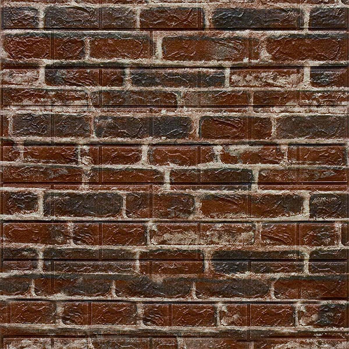 3D Self Adhesive Foam Wall Panels, 10 Tiles Cover 57 sq feet, Peel and Stick Brick Wallpaper for Living Room Bedroom Wall Decoration