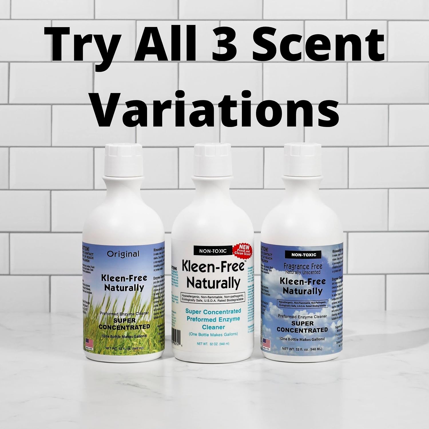 Naturally Preformed Enzyme Cleaner, Enzyme Solution, Multi-Purpose Cleaner, Laundry Additive and More - Concentrate - Original Scent - 128oz (1 Gallon)