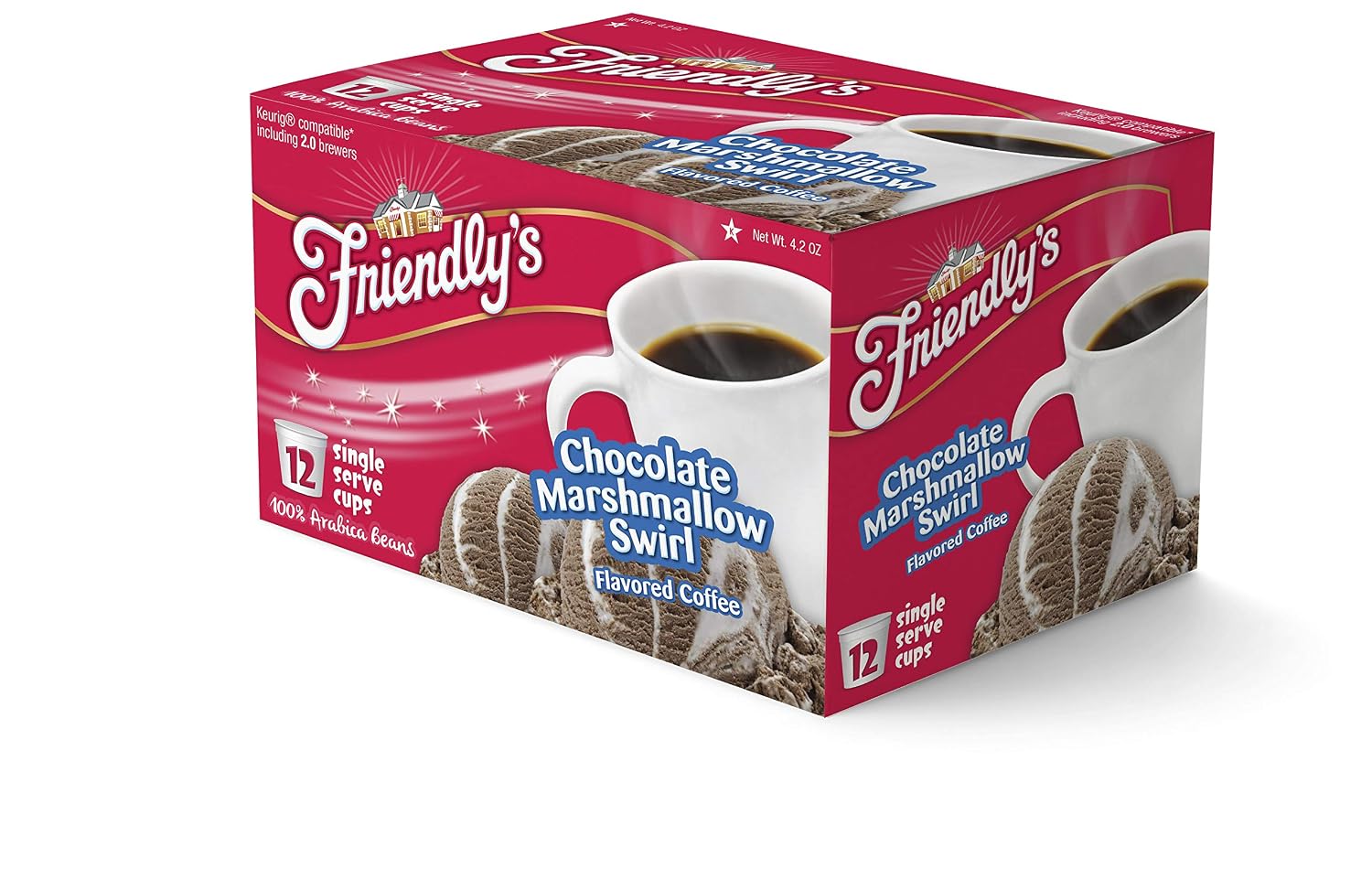 Friendly's Chocolate Mint Ice Cream Flavored Coffee Pods for Keurig K Cup Brewers, Mint Chocolate Chip, 40 Count (Pack of 1)