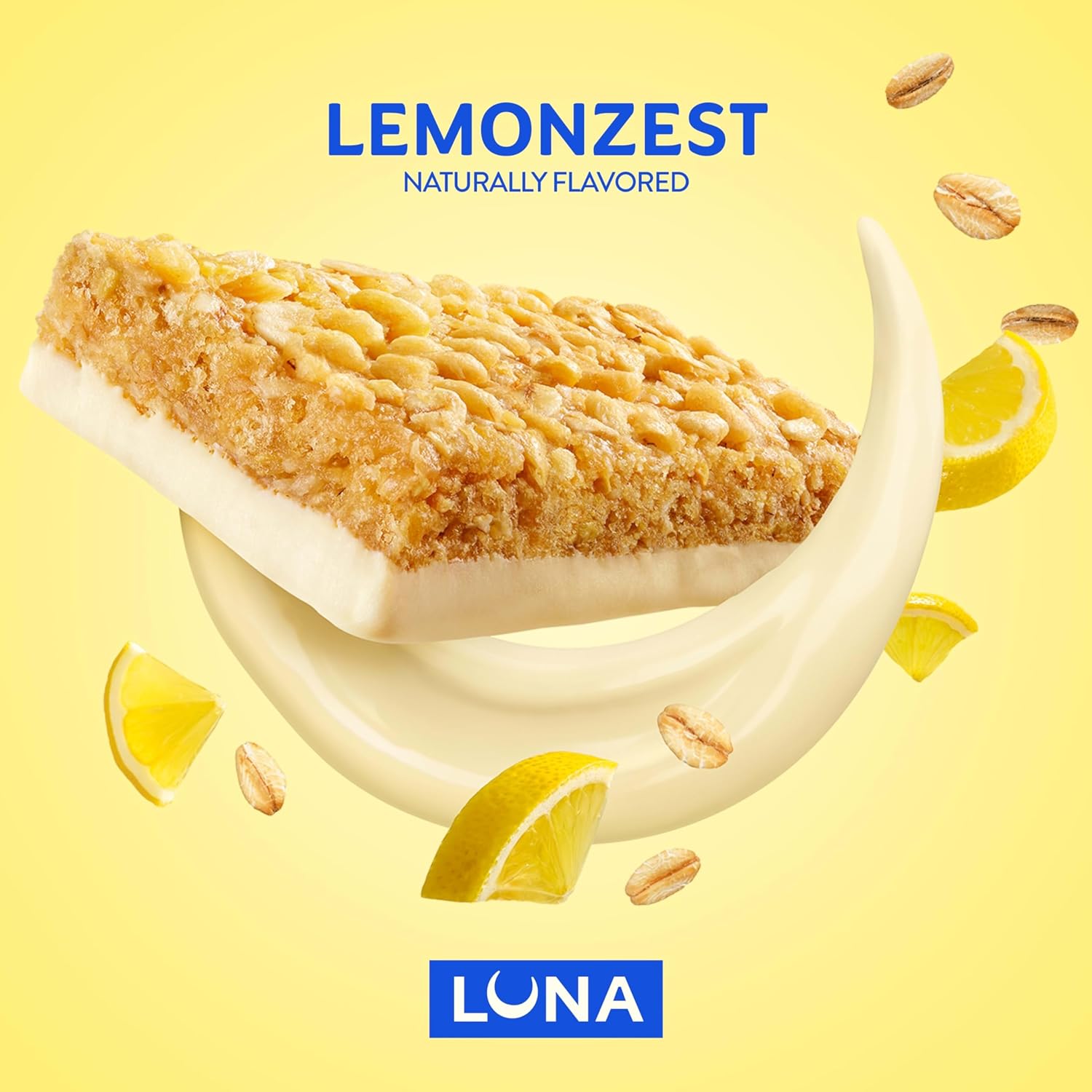 LUNA Bar LemonZest, Gluten Free Snack Bars, 12ct