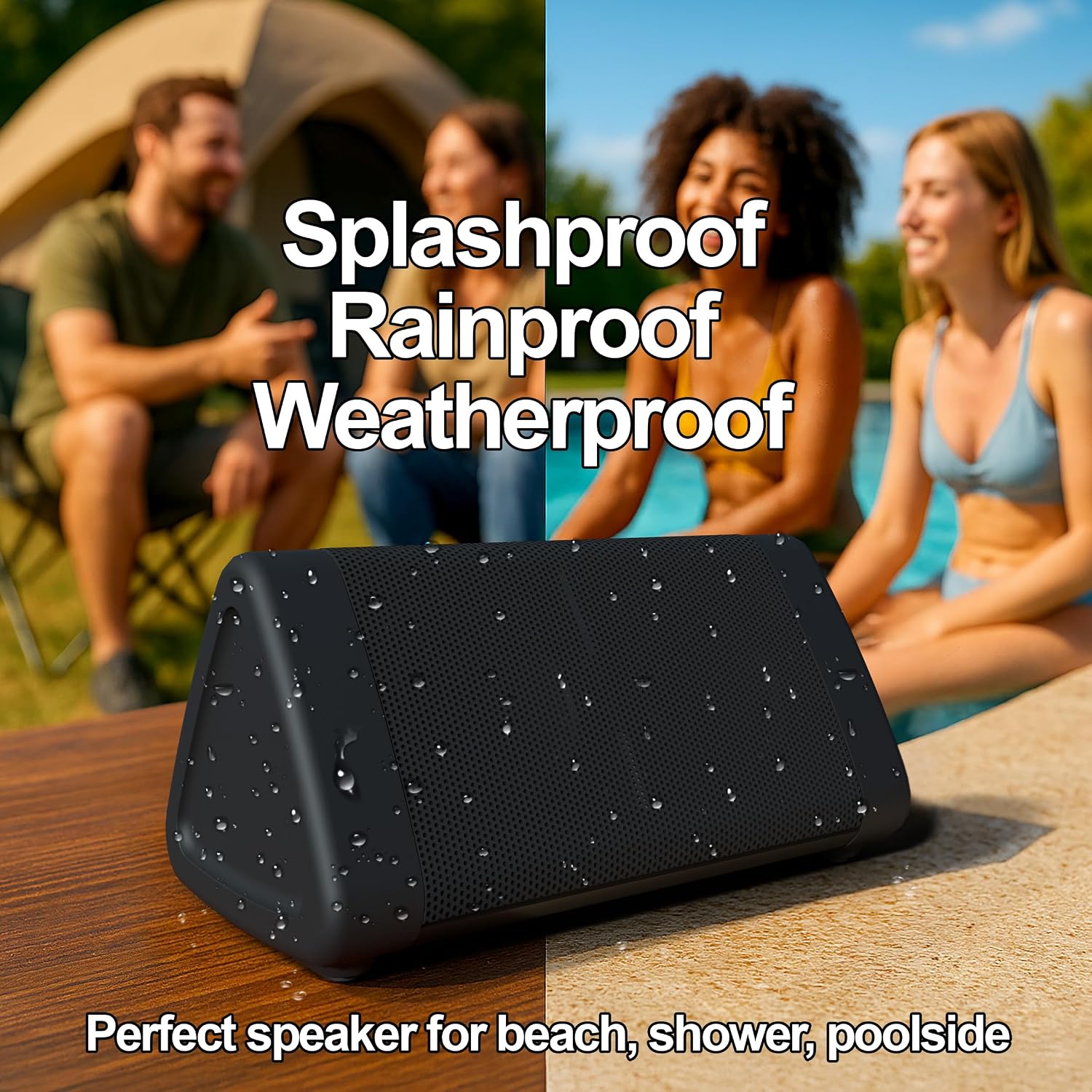 OontZ Angle 3 Gen 4 Portable Bluetooth Speaker, 12W, 24-Hour Playtime | Compact 12W Bluetooth speaker with clear sound, 24-hour playtime, 100-ft range, IPX5 waterproof, AUX Input.