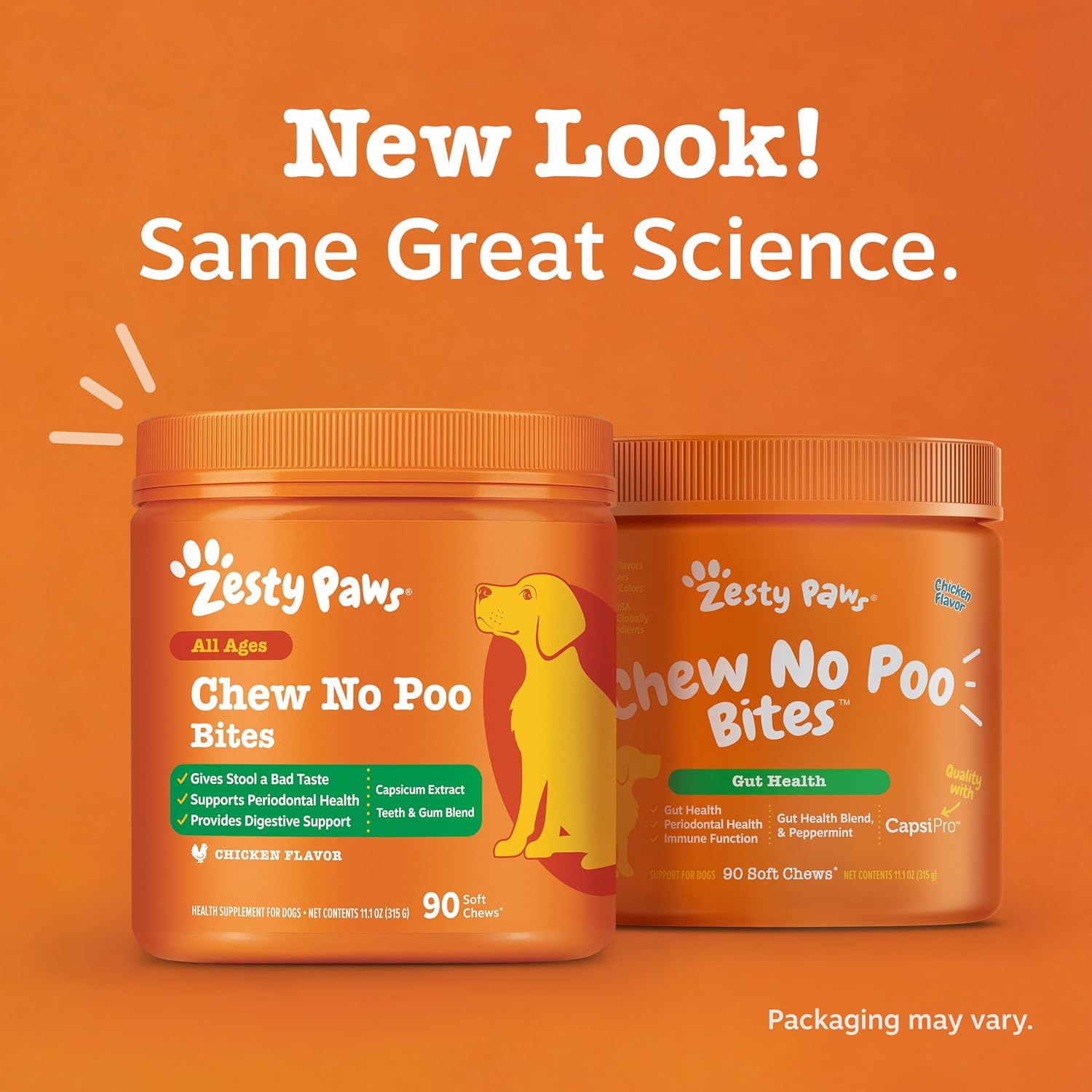 Zesty Paws Chew No Poo Bites for Dogs - Coprophagia Relief - Stool Eating Deterrent Soft Chews for Dogs - Gut