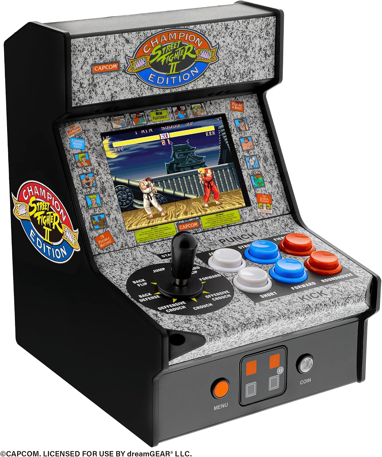 My Arcade Micro Player Mini Arcade Machine: Galaga Video Game, Fully Playable, 6.75 Inch Collectible, Color Display, Speaker, Volume Buttons, Headphone Jack - Electronic Games