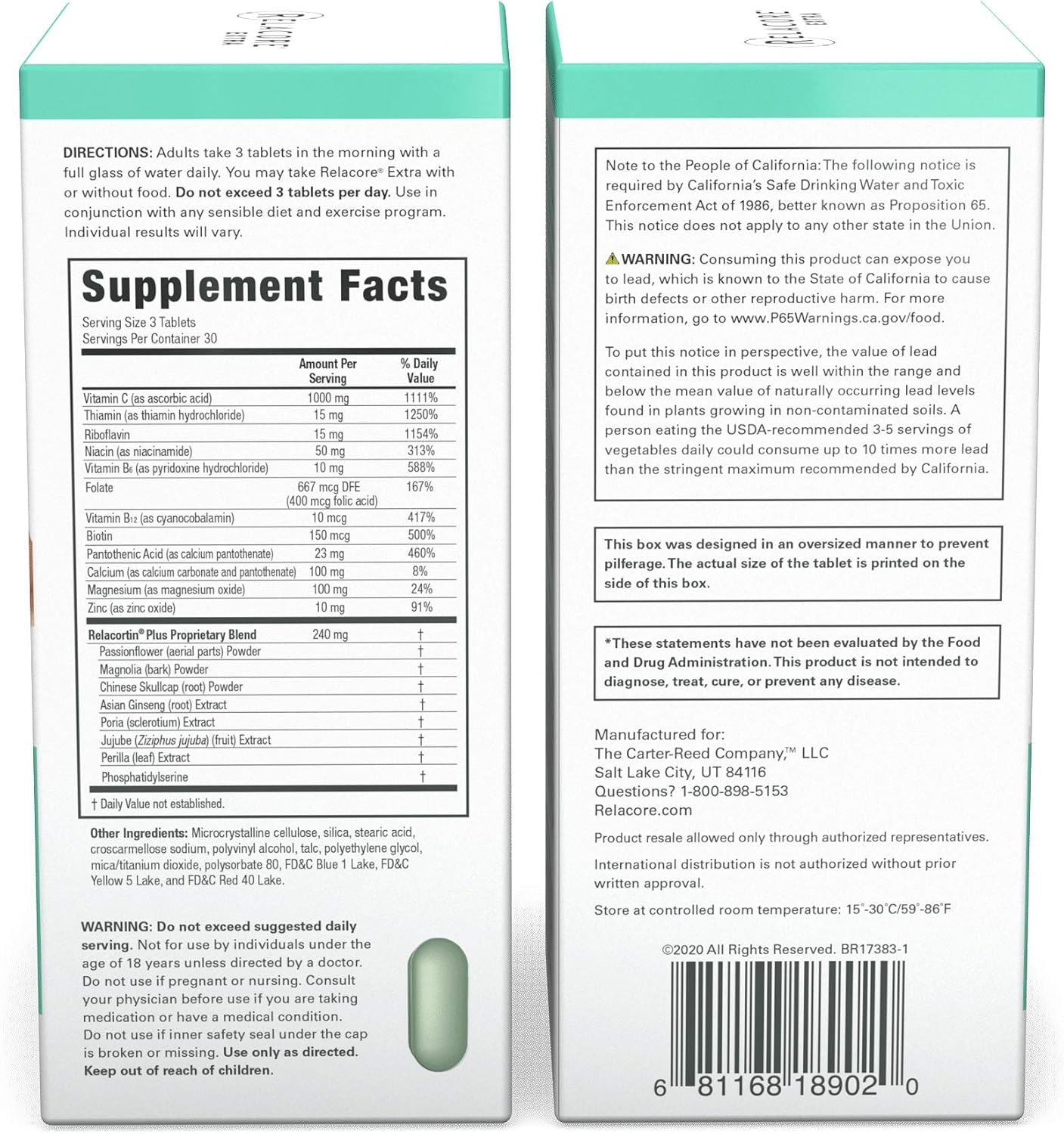 Relacore Extra | Cortisol Support for Women | Daily Stress Supplement