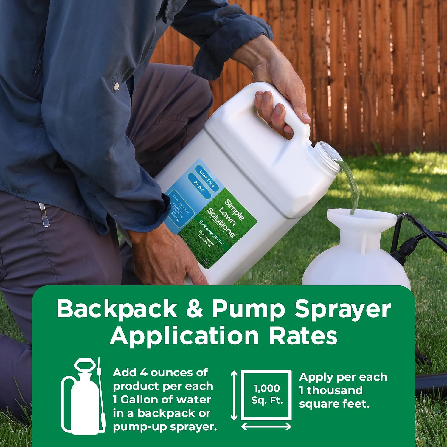 Maximum Green & Growth Fertilizer High Nitrogen 28-0-0 Liquid Lawn Food Spray Spring & Summer- Any Grass Type- Simple Lawn Solutions - Concentrated Quick & Slow Release Attached Sprayer (32 Ounce)