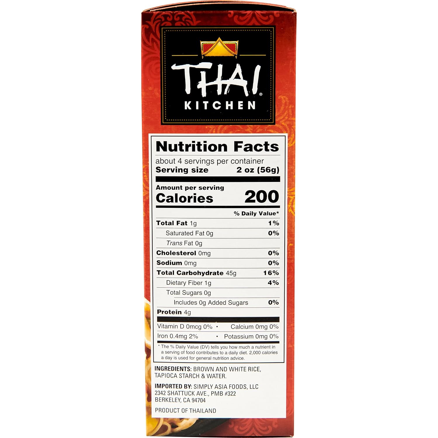 Thai Kitchen Gluten Free Brown Rice Noodles, 8 Oz