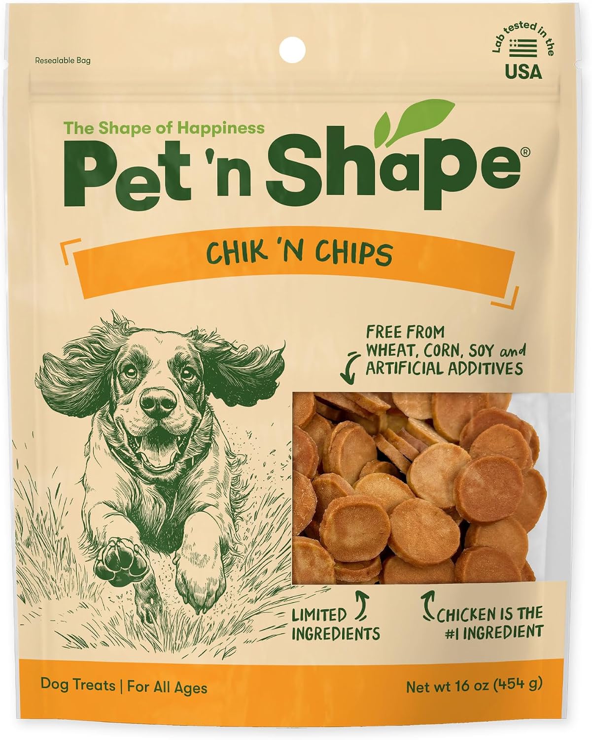 Pet 'n Shape Chik 'n Chips Jerky Dog Treats - 1 Pound
