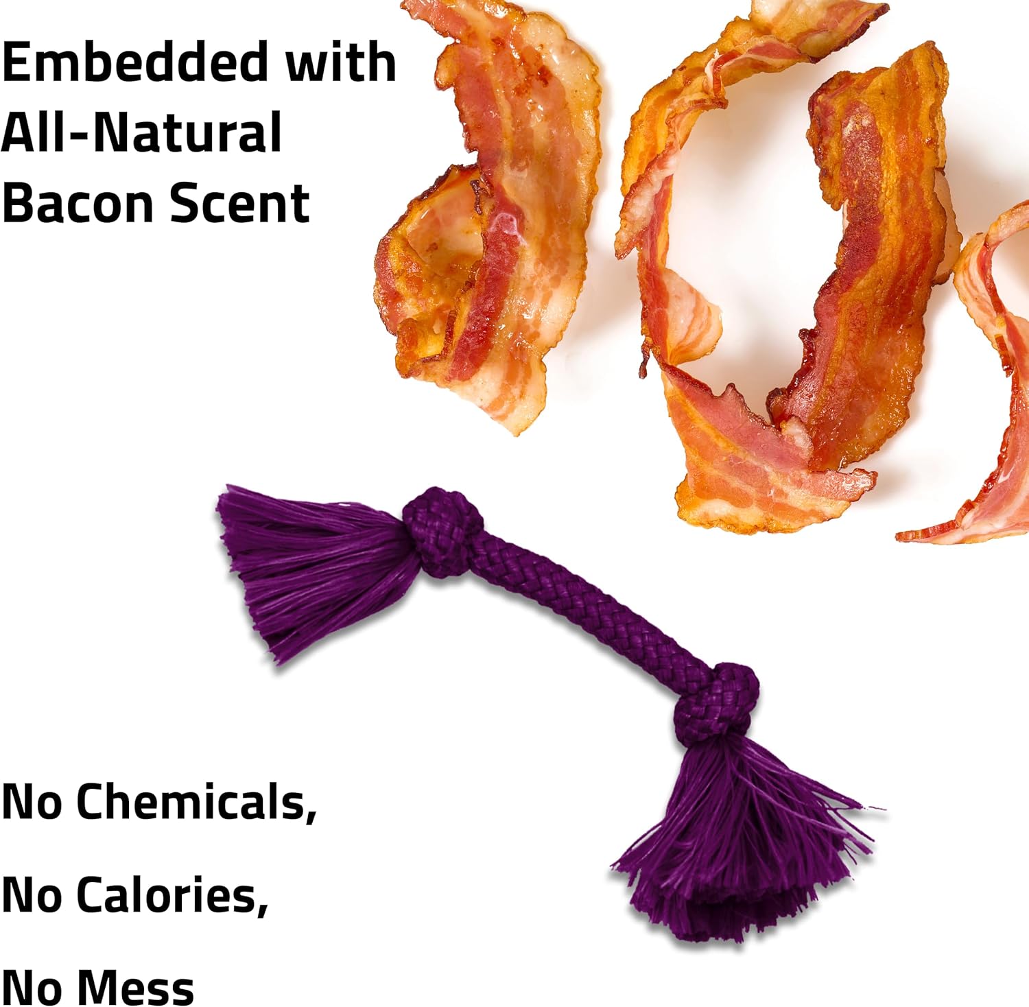 Playology Tug Rope Dog Toys for Large Breed Dogs - Jumbo, Beef Scent