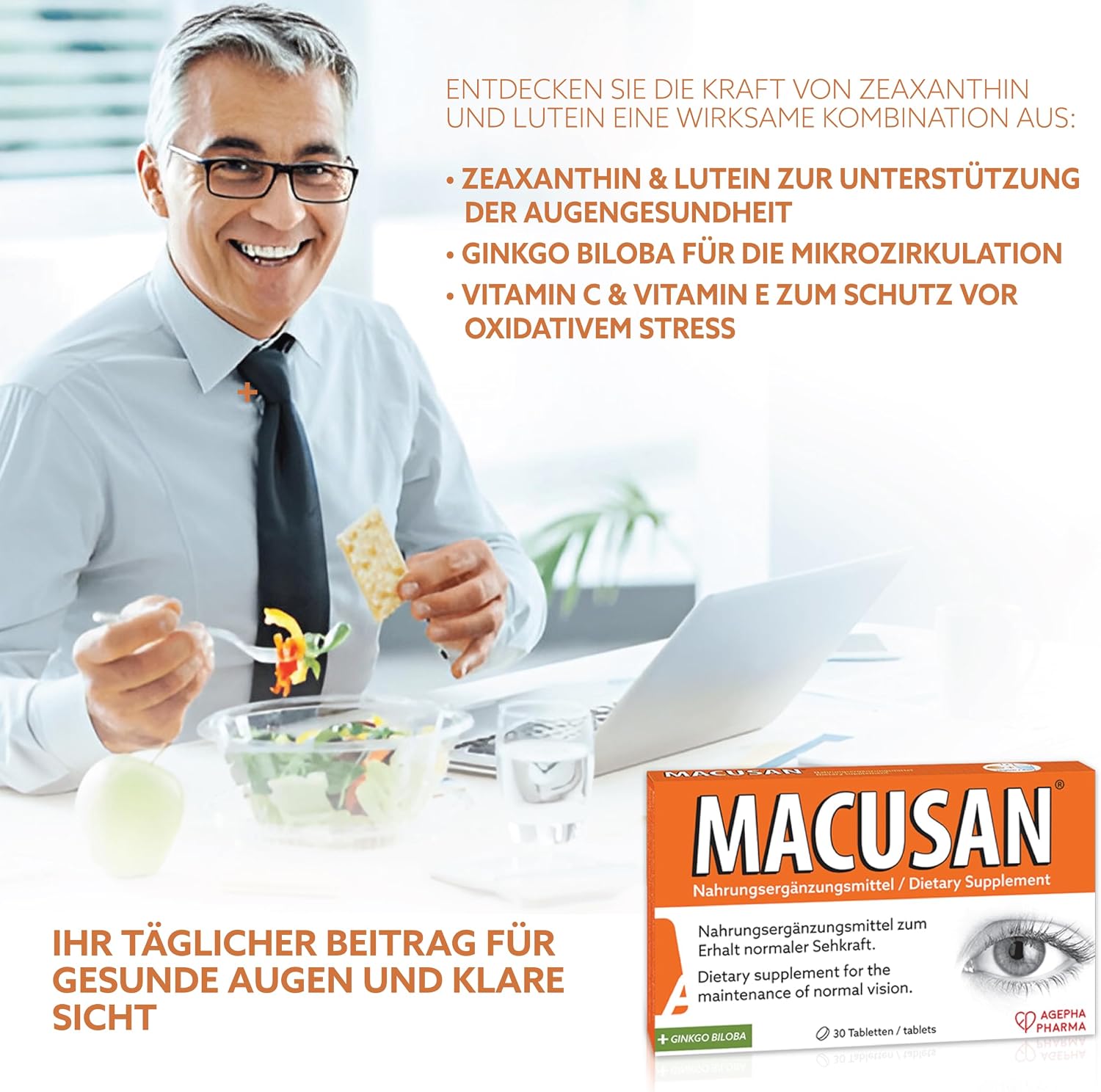 Dry Eye Tablets for Age-Related Eye Health Problems | Eye Vitamin & Mineral Supplement with Lutein, Zeaxanthin