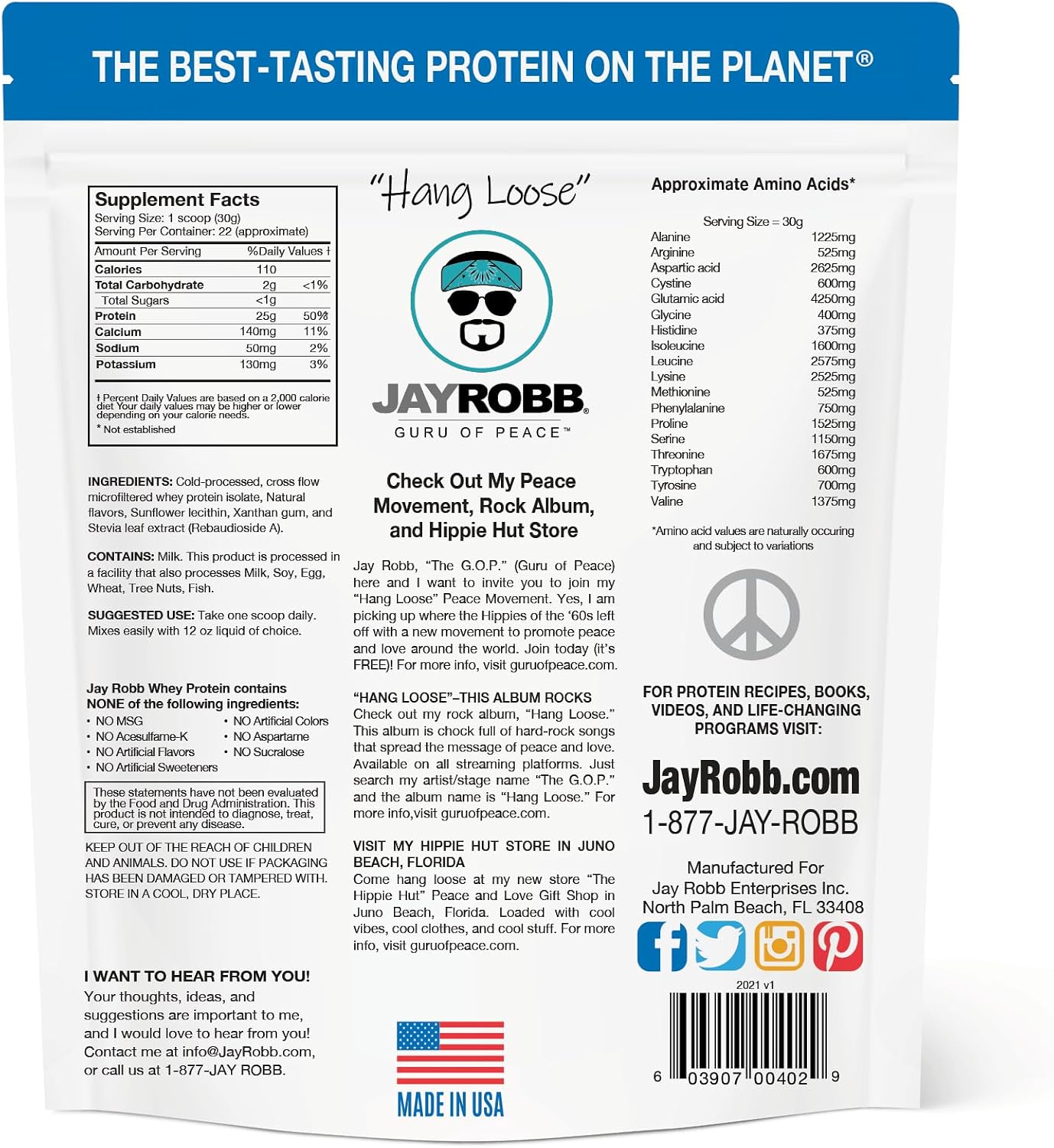 JAYROBB Whey Protein (5 Pound, Vanilla)