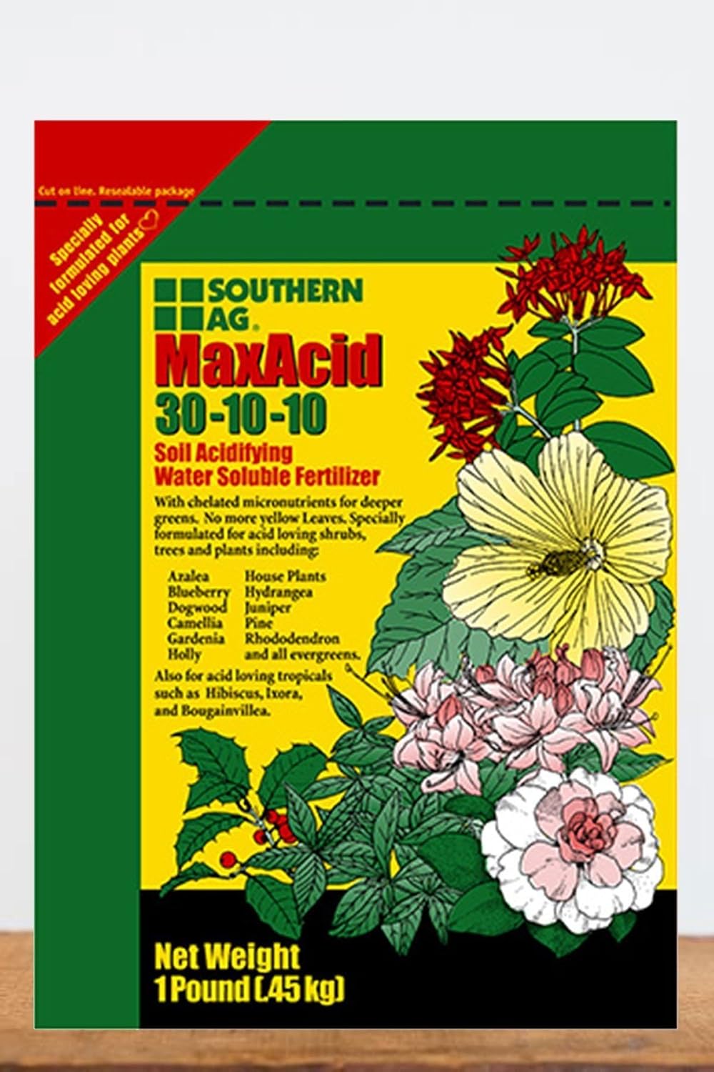 Southern Ag Max Acid Water Soluble Fertilizer 30-10-10, 1 LB Size: 1 LB