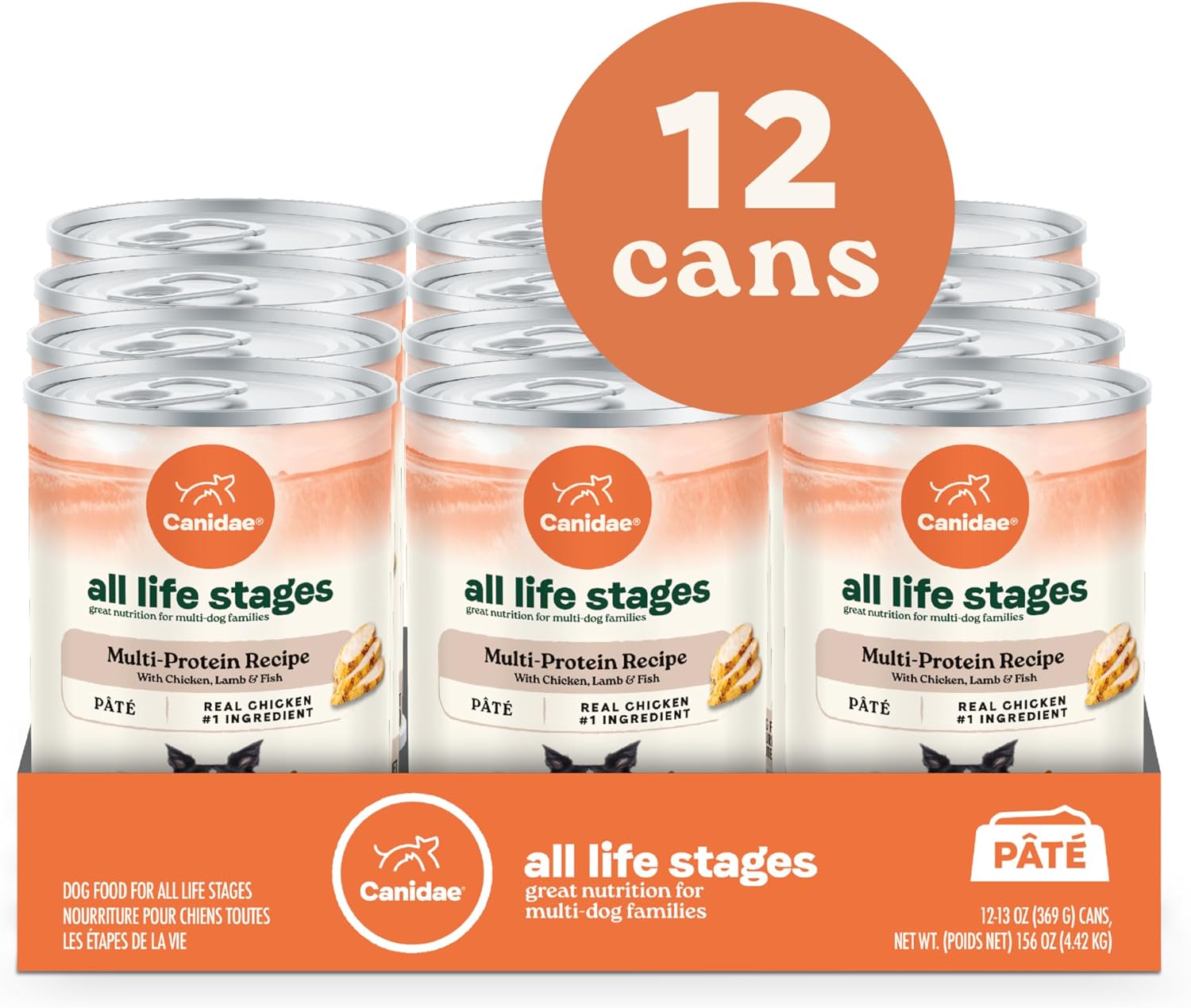 Canidae All Life Stages Premium Wet Dog Food for All Breeds, All Ages, Chicken & Rice Recipe, 13 oz. (Case of 12)