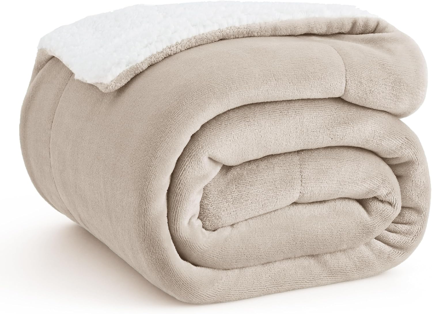 Bedsure GentleSoft Sherpa Fleece Throw Blanket for Couch, Non-Heated, Thick & Warm Cozy Blanket for Winter Fall, Soft Fuzzy Plush Throw Gifts for Women and Men, Grey, 50x60 Inches