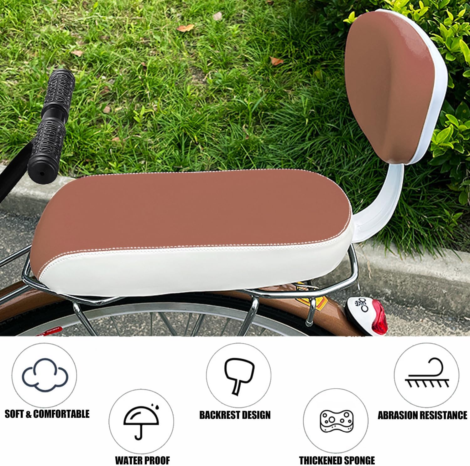 TOPCABIN Bicycle Manned Cushion Mountain Bike Back Shelf Seat Cushion Manned Comfortable Saddle Children Back Seat