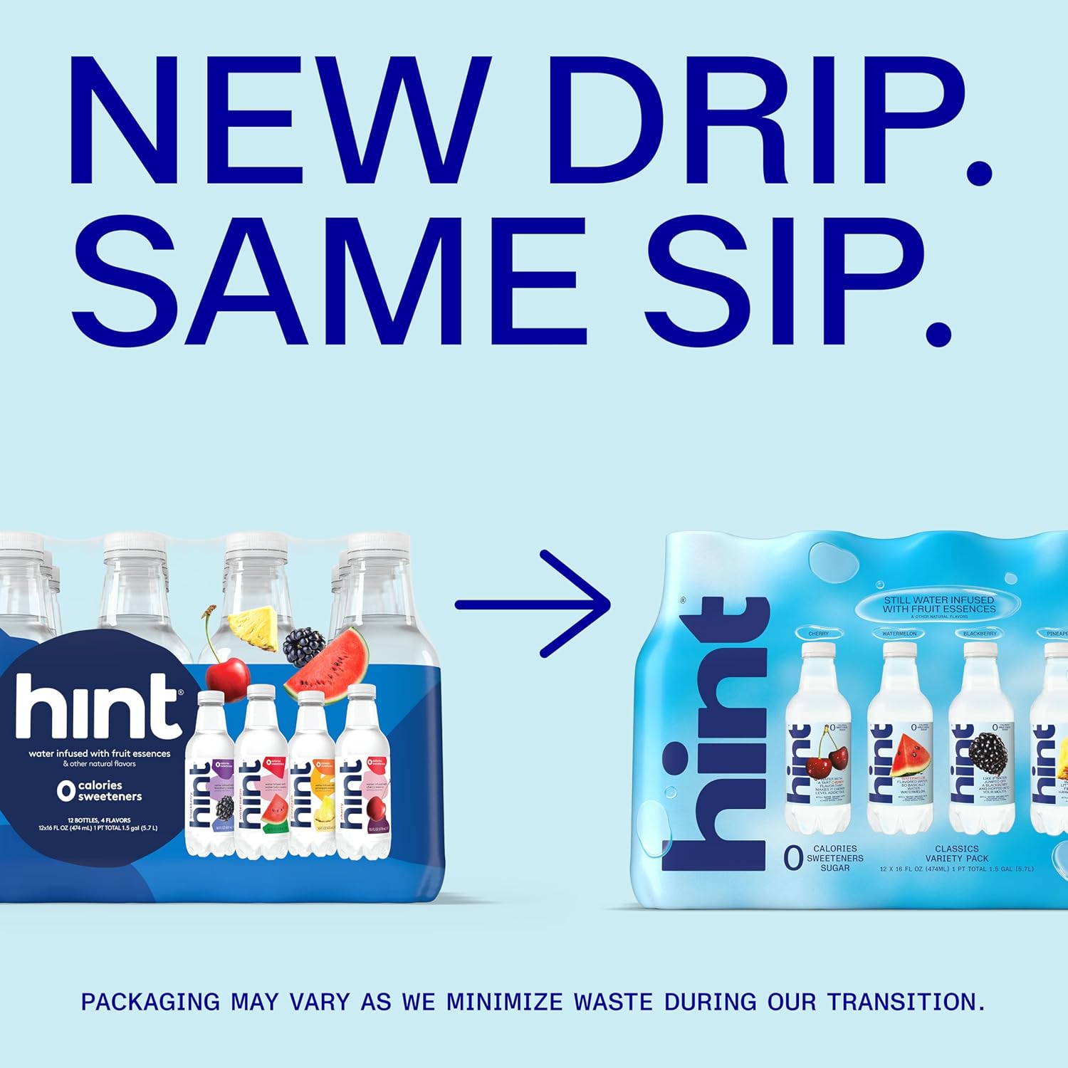 Hint Flavored Water Zero Sugar 0 Calories - Pineapple 16 FL Oz (12 pack) | Crisp, refreshing water, fruit flavors. 0 calories, 0 sugar, 0 sweeteners. Hydration for wellness. Gluten-free, Kosher, Vegan