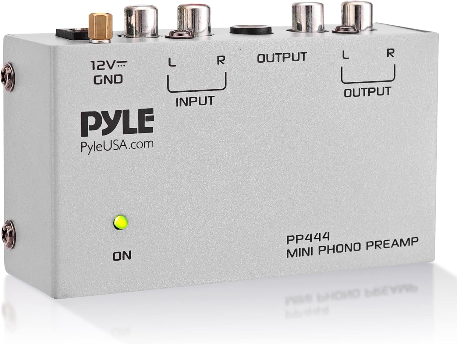 Pyle Ultra Compact Phono Preamp - Mini Turntable Preamp for Audio - Guitar