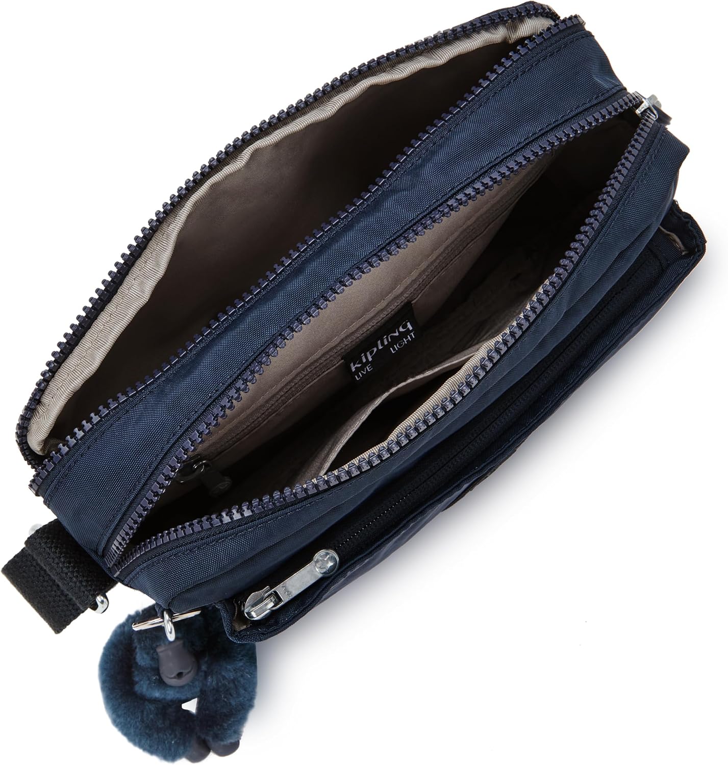 Kipling Women’s Abanu Medium Crossbody Bag, Lightweight, Adjustable Nylon Waist Pack with Multi-Compartment Zip Pockets