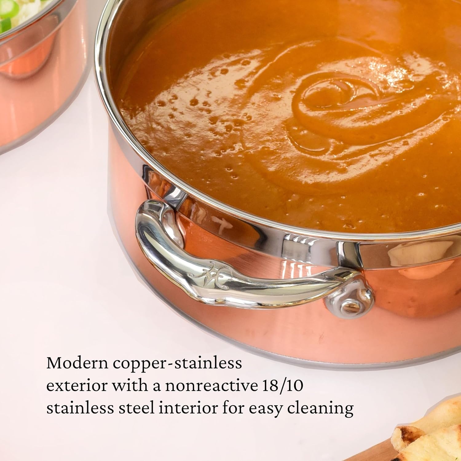 Hestan - CopperBond Collection - 100% Pure Copper Soup Pot, Induction Cooktop Compatible, 3 Quart