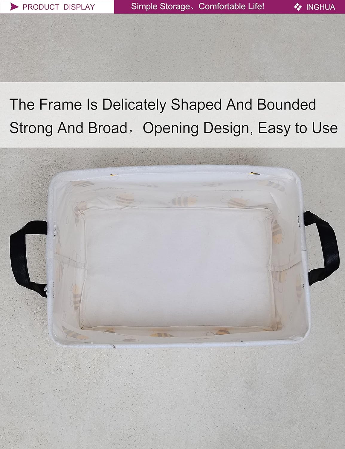 Rectangular Storage Basket Gift Bag Rec Spaceships