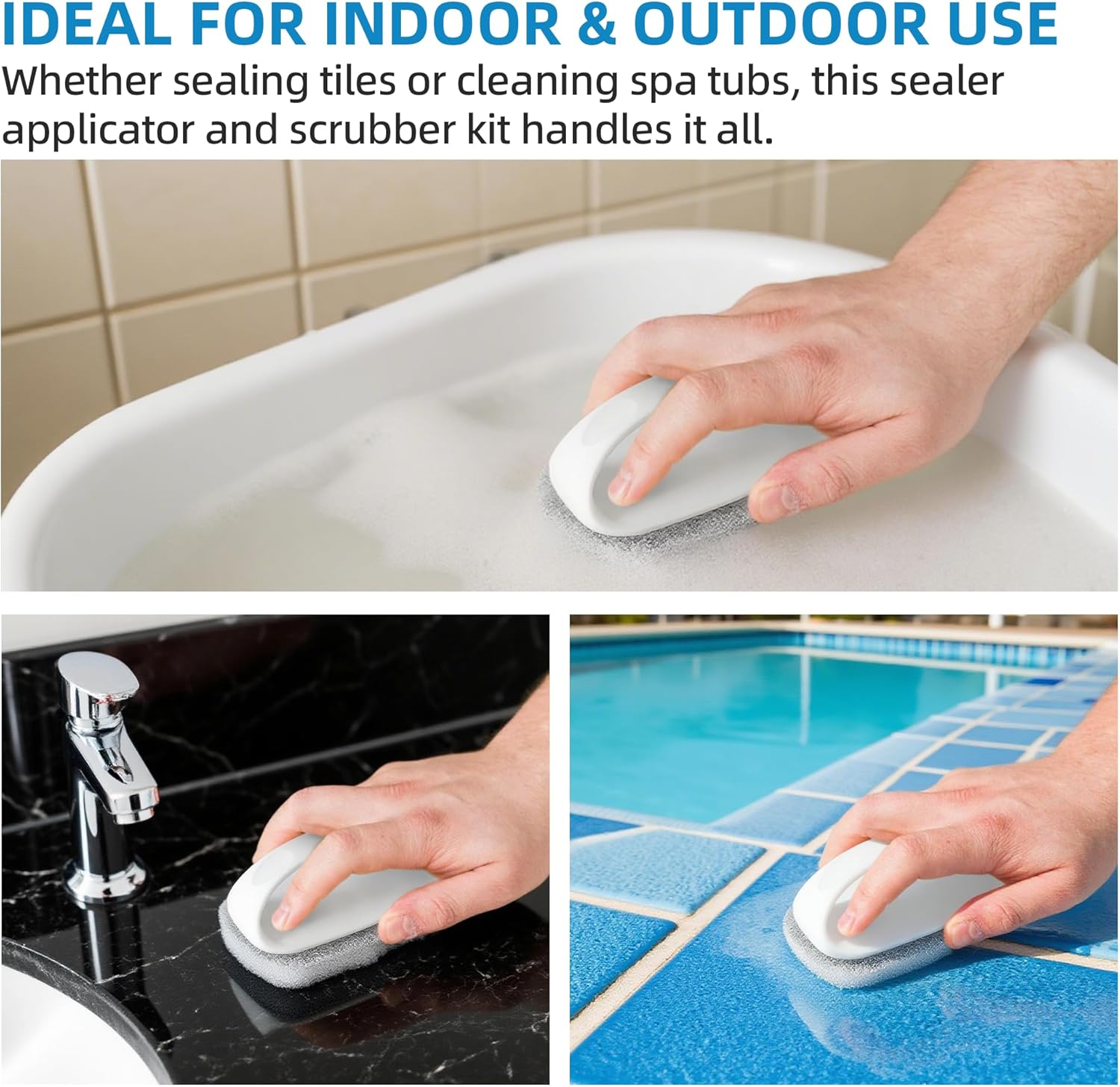 Professional Microfiber Sealer Applicator Pad – The Perfect Tool to Apply Sealer to All Natural Stone and Tile Like Marble, Granite