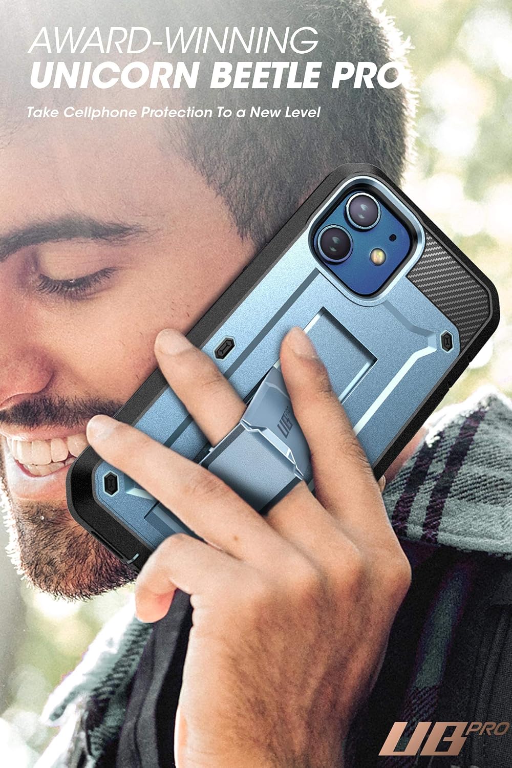 SUPCASE for iPhone 12 Mini Case (5.4 inch) with Screen Protector, Cerulean