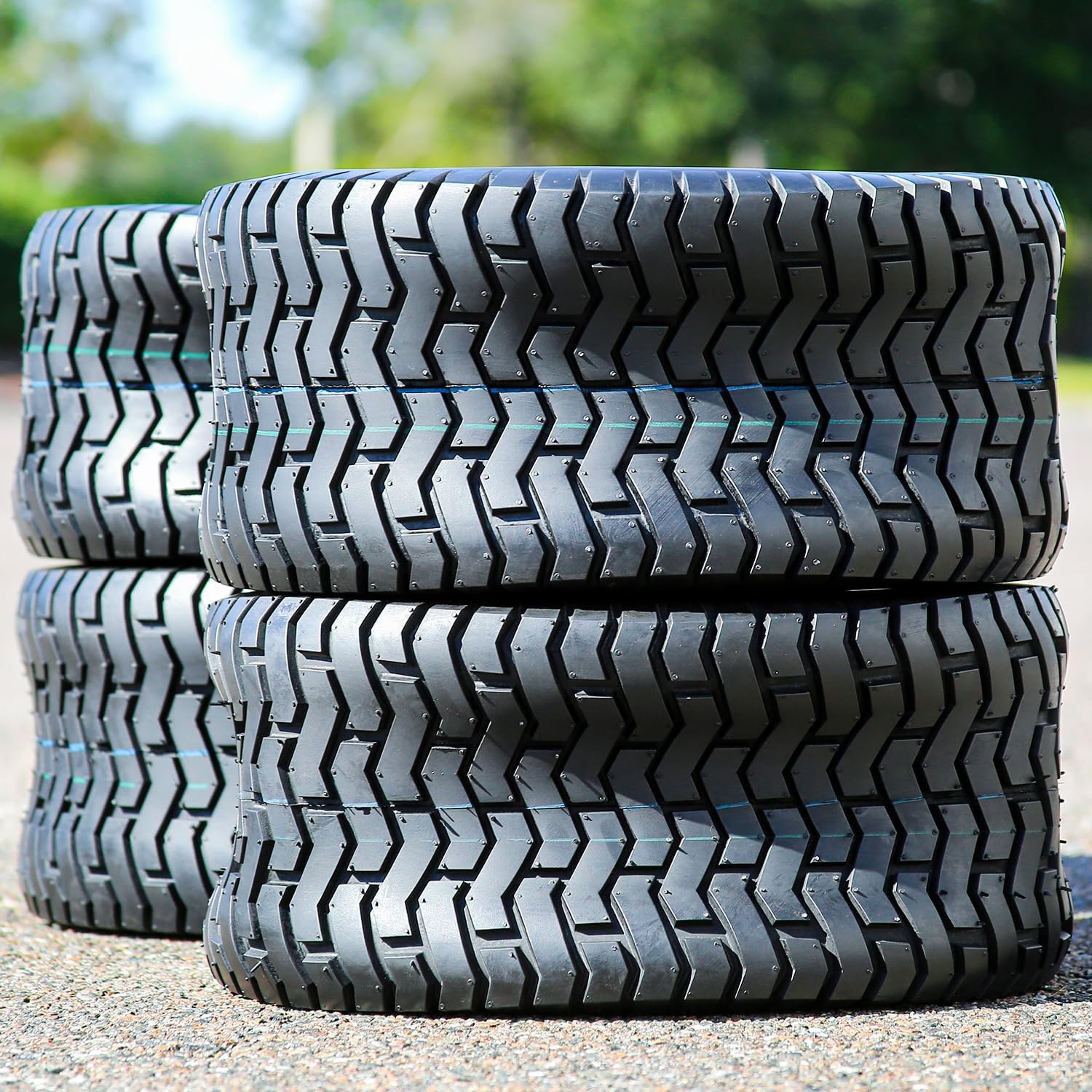 Deestone 1020355 D265 TURF Lawn & Garden Tire - 20X8.00-8 4-Ply | Lawn Mower & Garden Tractor All Season Traction 79A3 Rated 4 Ply Bias Construction