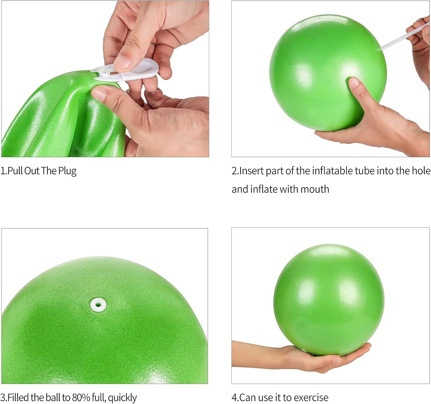 nononfish Mini Exercise Barre Ball for Yoga, Pilates