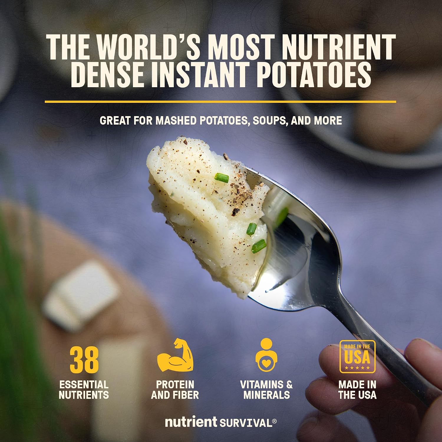 Nutrient Survival Vitamin Powdered Milk, Freeze Dried Prepper Supplies & Emergency Food Supply, 21 Essential Nutrients, Soy & Gluten Free
