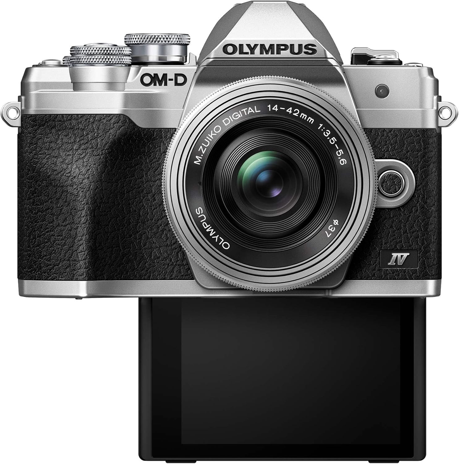 OM SYSTEM Olympus E-M10 Mark IV Silver Micro Four Thirds System Camera M.Zuiko Digital ED 14-42mm F3.5-5.6 EZ kit 20MP Sensor 5-Axis Image