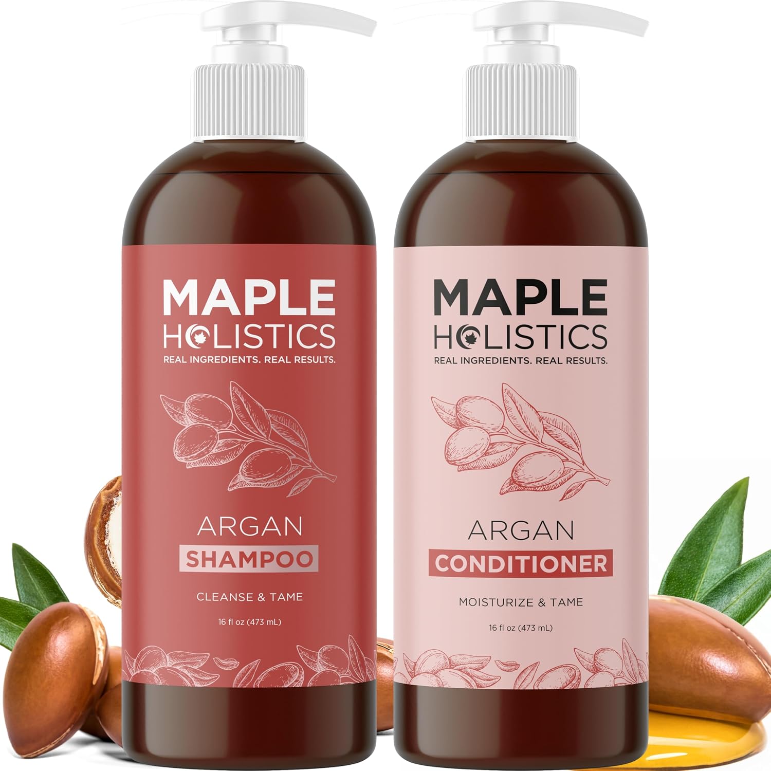 Sulfate Free Shampoo and Conditioner Set - Tea Tree Sage and Rosemary Shampoo and Conditioner for Dry Flaky Scalp Care - Deep Cleansing Color Safe Shampoo and Conditioner for Damaged Dry Hair Care