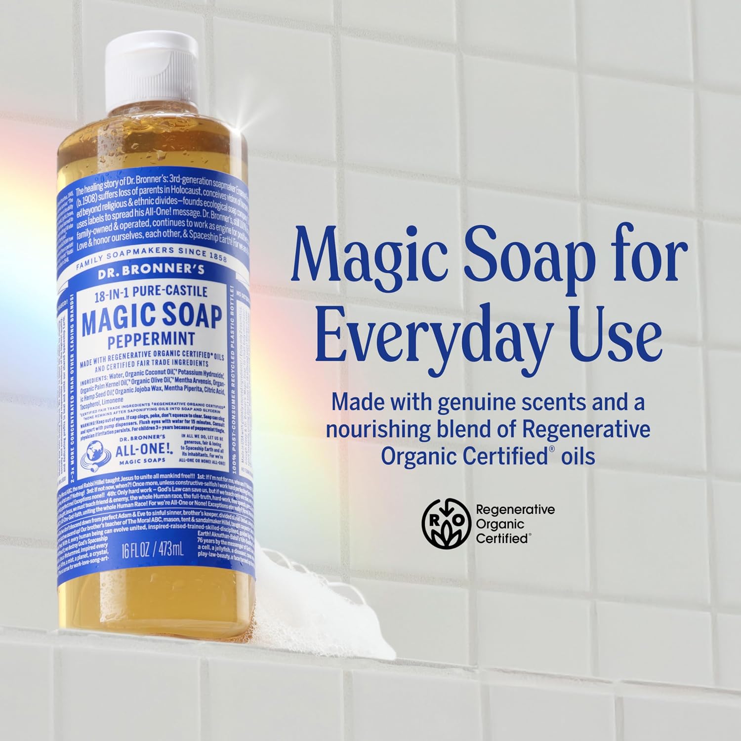 Dr. Bronner's Dr. Bronner Hemp Peppermint Pure Castile Oil Made with Organic Oils Certified - 25 Oz, 1count
