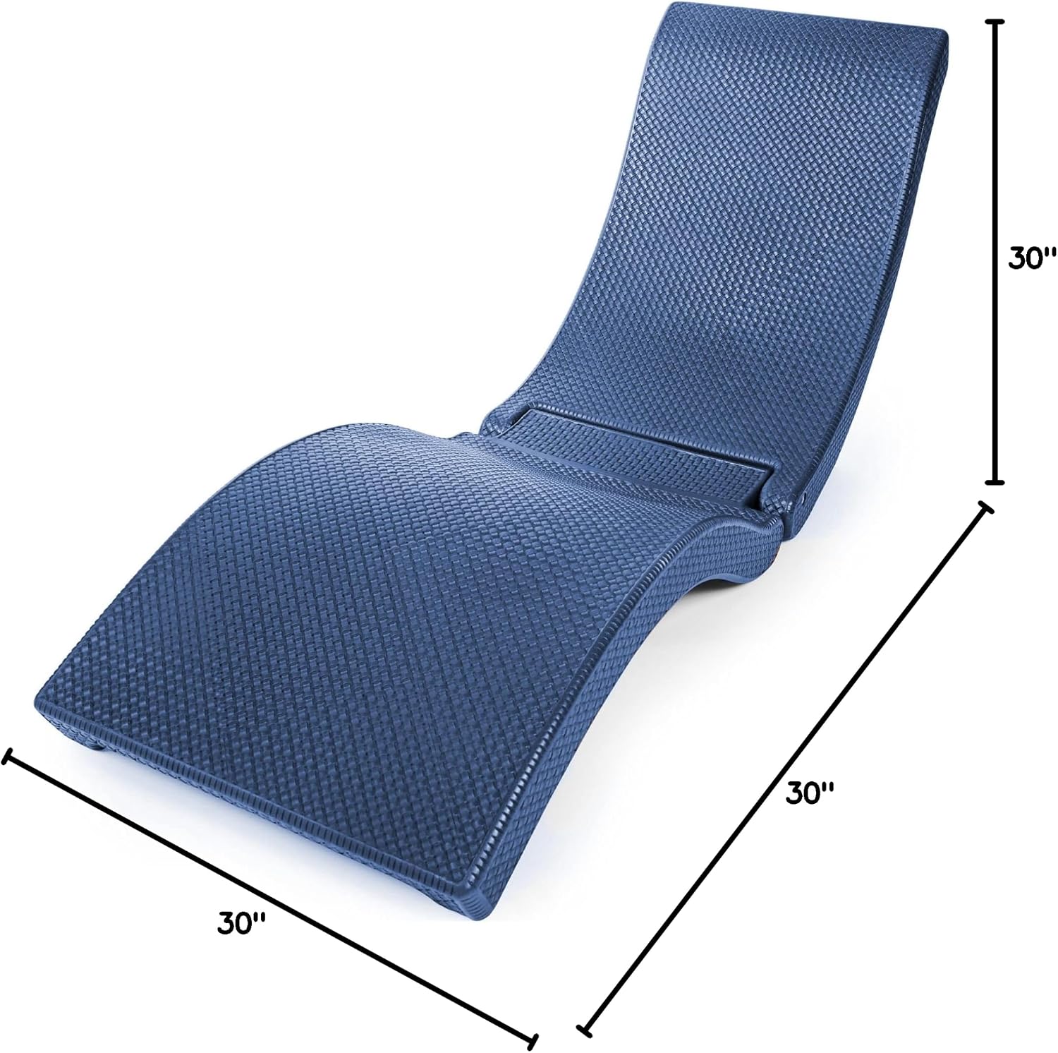 Pool Mate Luxury Swimming Pool Patio Chaise Lounge Chair, White Large