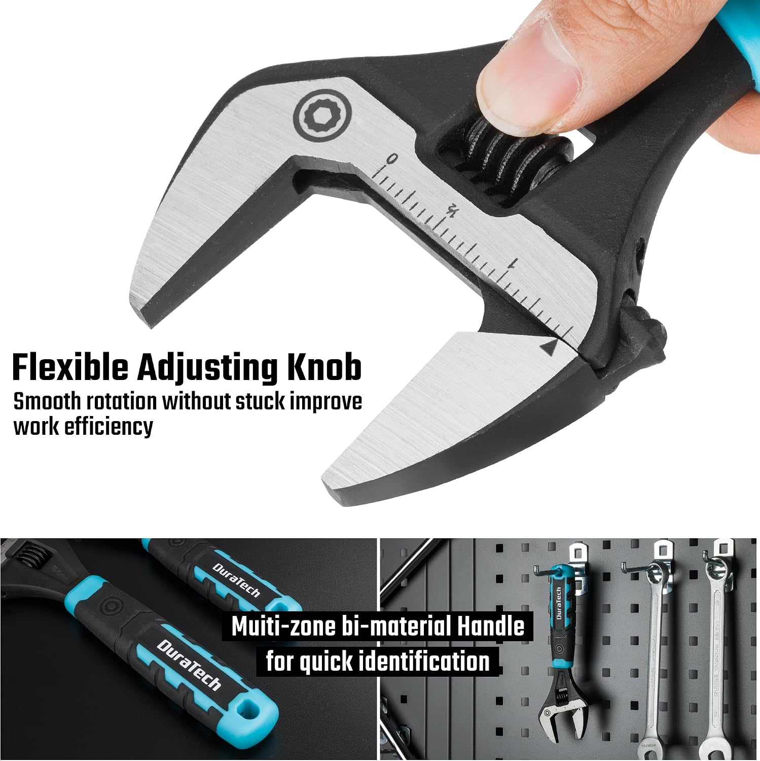 DURATECH 10-Inch Wide Jaw Adjustable Wrench