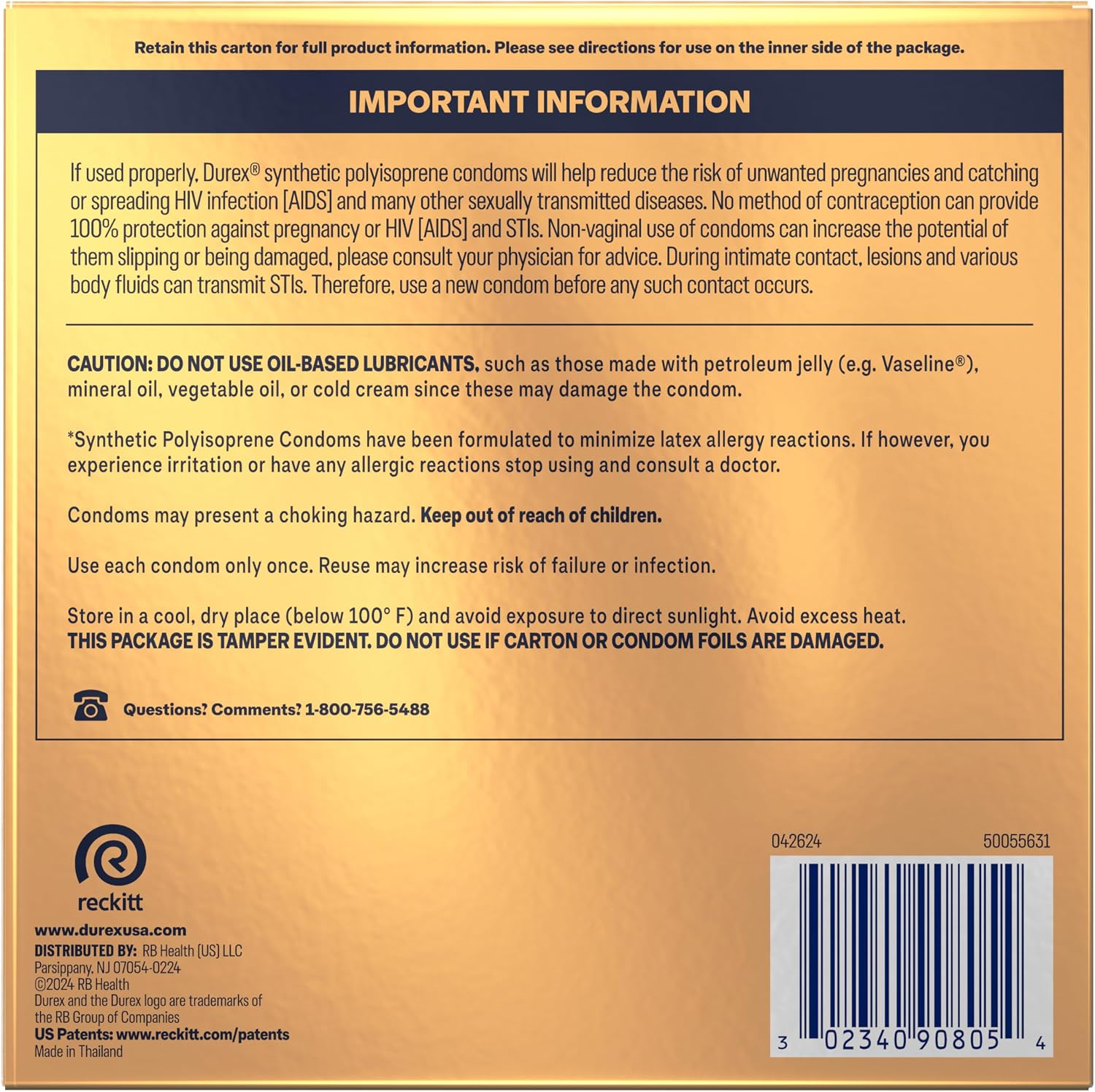 Durex Real Feel Non Latex Condoms, Lubricated Latex Free Condoms for Men, Natural Skin on Skin Feeling, 10 Count