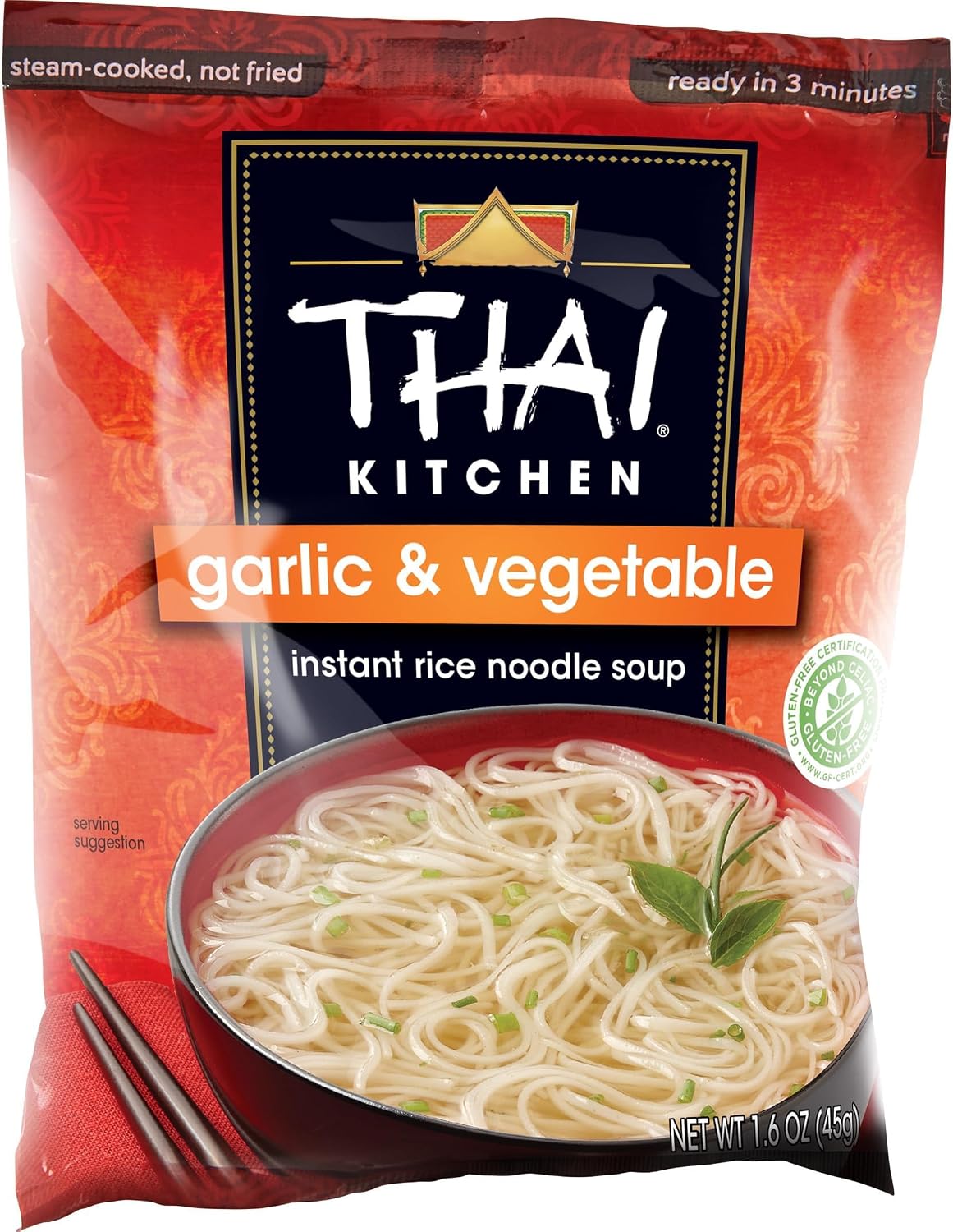 Thai Kitchen Gluten Free Garlic & Vegetable Instant Rice Noodle Soup, 1.6 oz