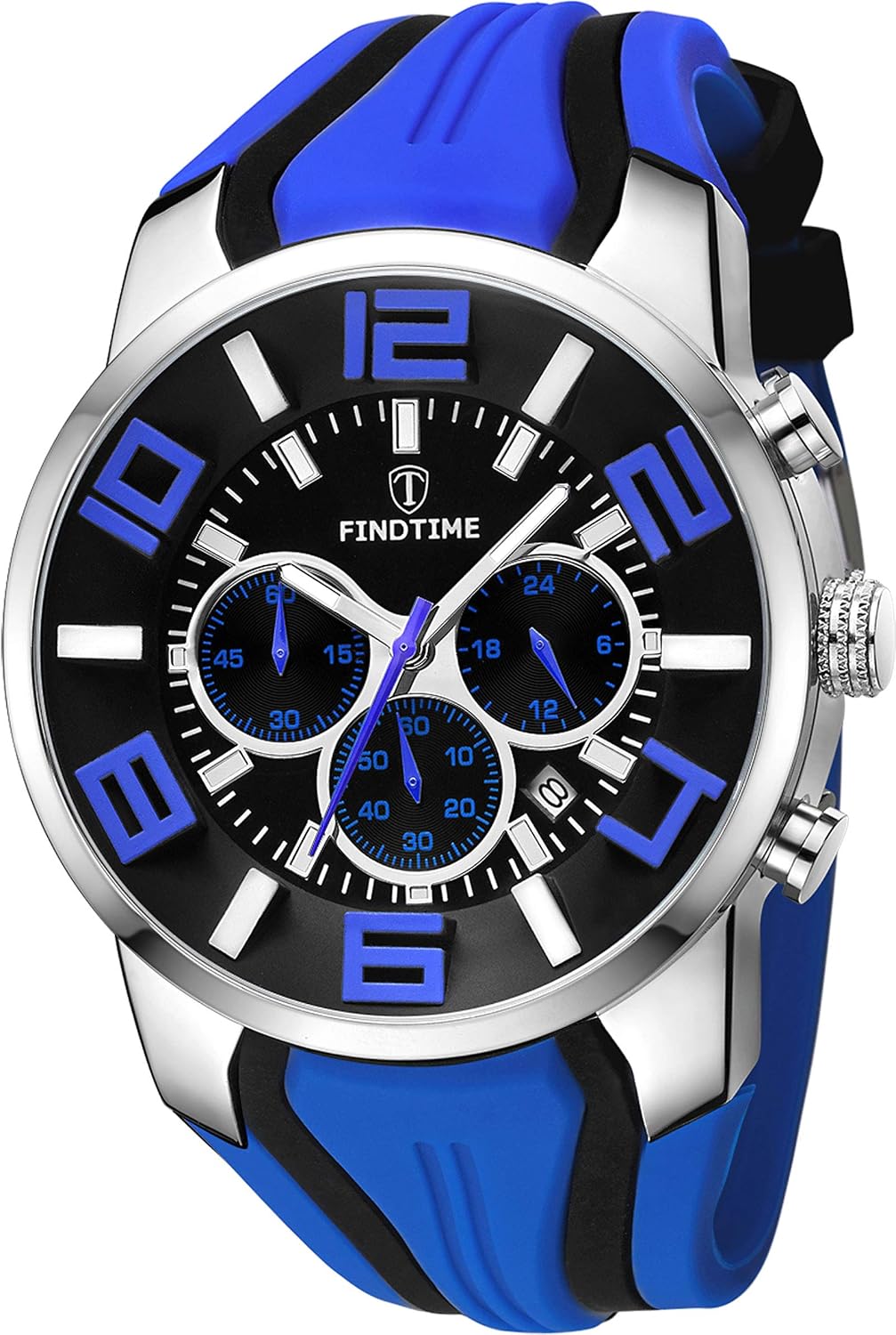 findtime Mens Sport Watches for Men Reloj para Hombre Colorful Cool Unique Analog Stylish Wrist Watch Chronograph for Running Training Stopwatch