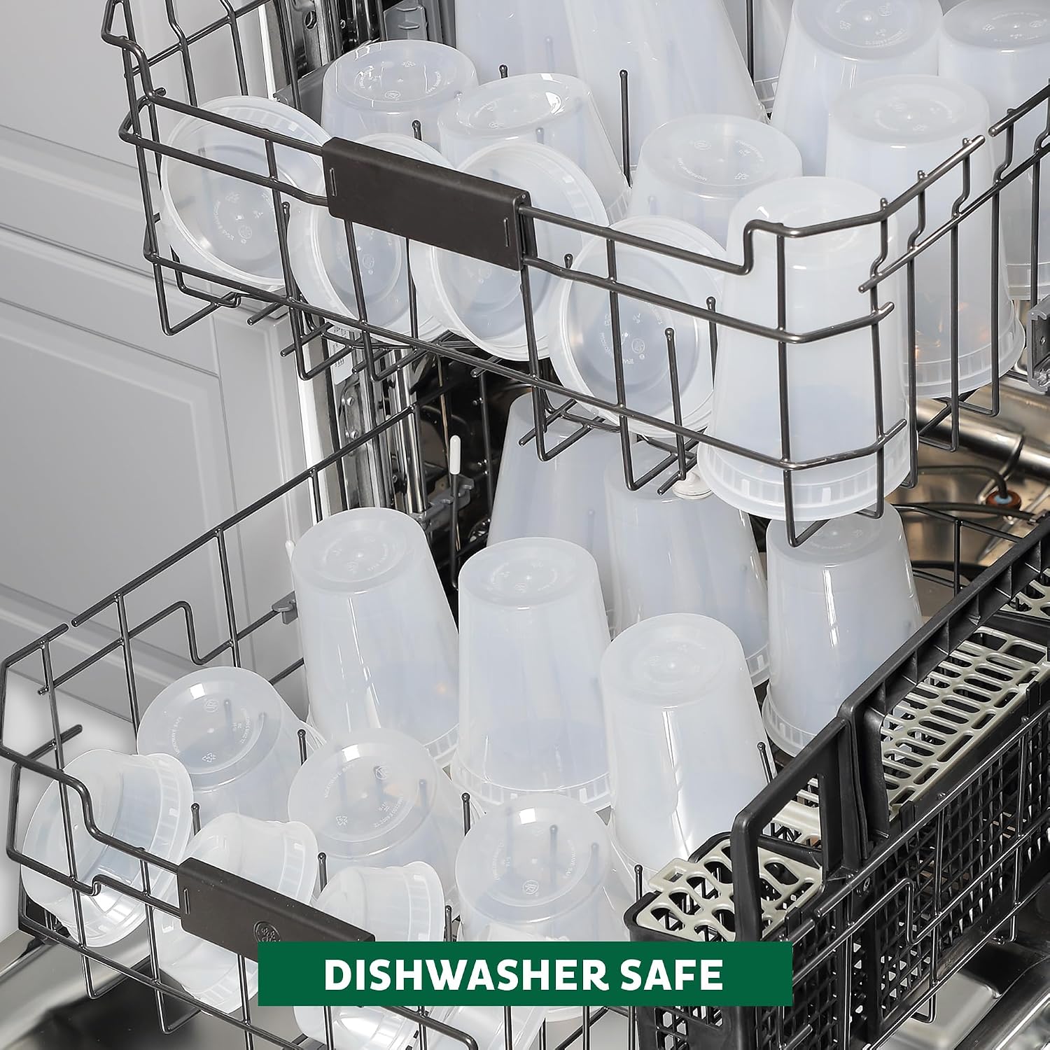 Freshware Food Storage Containers [24 Set] 32 oz Plastic Deli Containers with Lids, Slime, Soup, Meal Prep Containers | BPA Free | Stackable | Leakproof | Microwave/Dishwasher/Freezer Safe