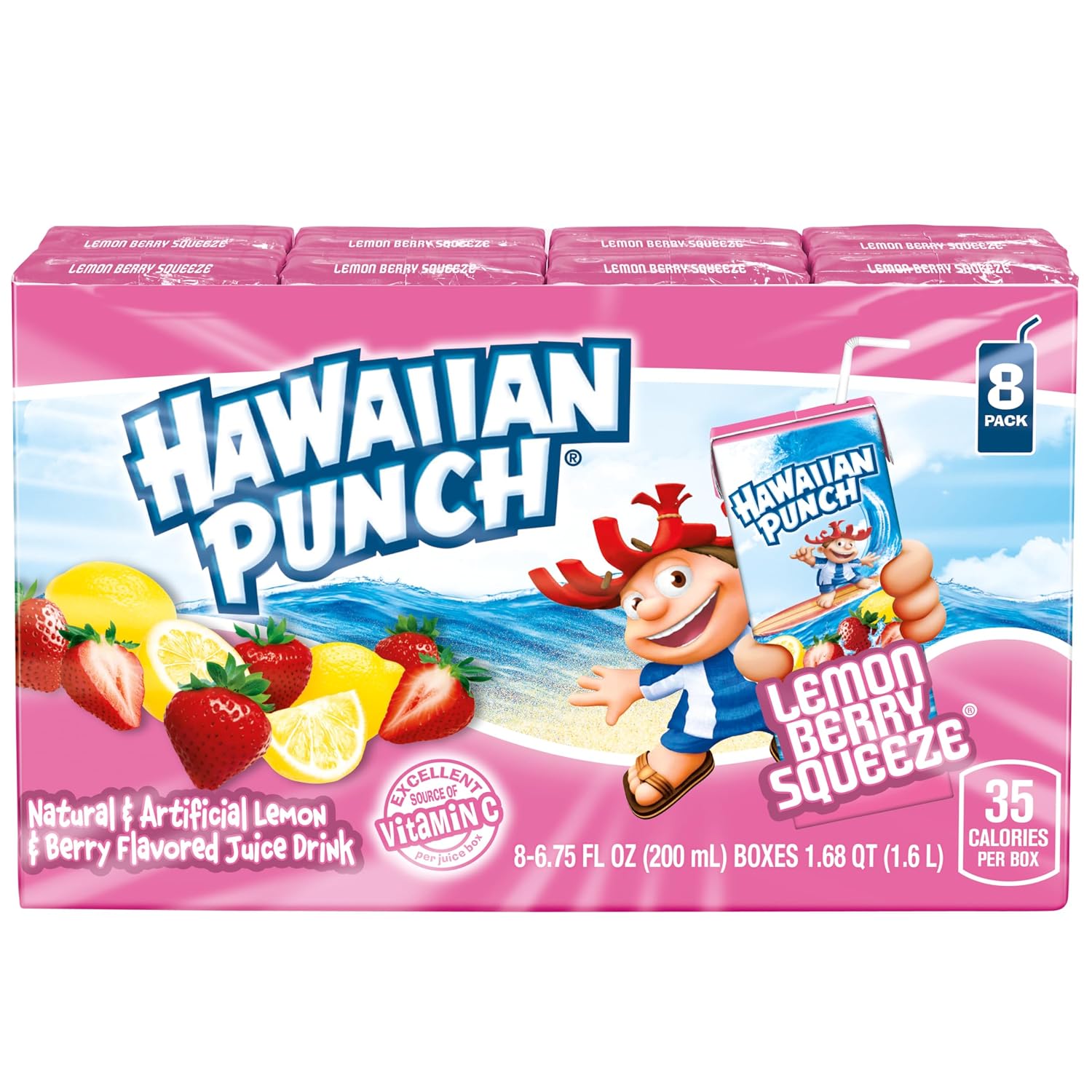 Hawaiian Punch Polar Blast Fruit Juice Drink, 10 Fl Oz Bottles, 24 Count (4 Packs Of 6), Ready-to-drink, On-the-go, Caffeine-free, Carbonation-free, Gluten-free, Excellent Source Of Vitamin C
