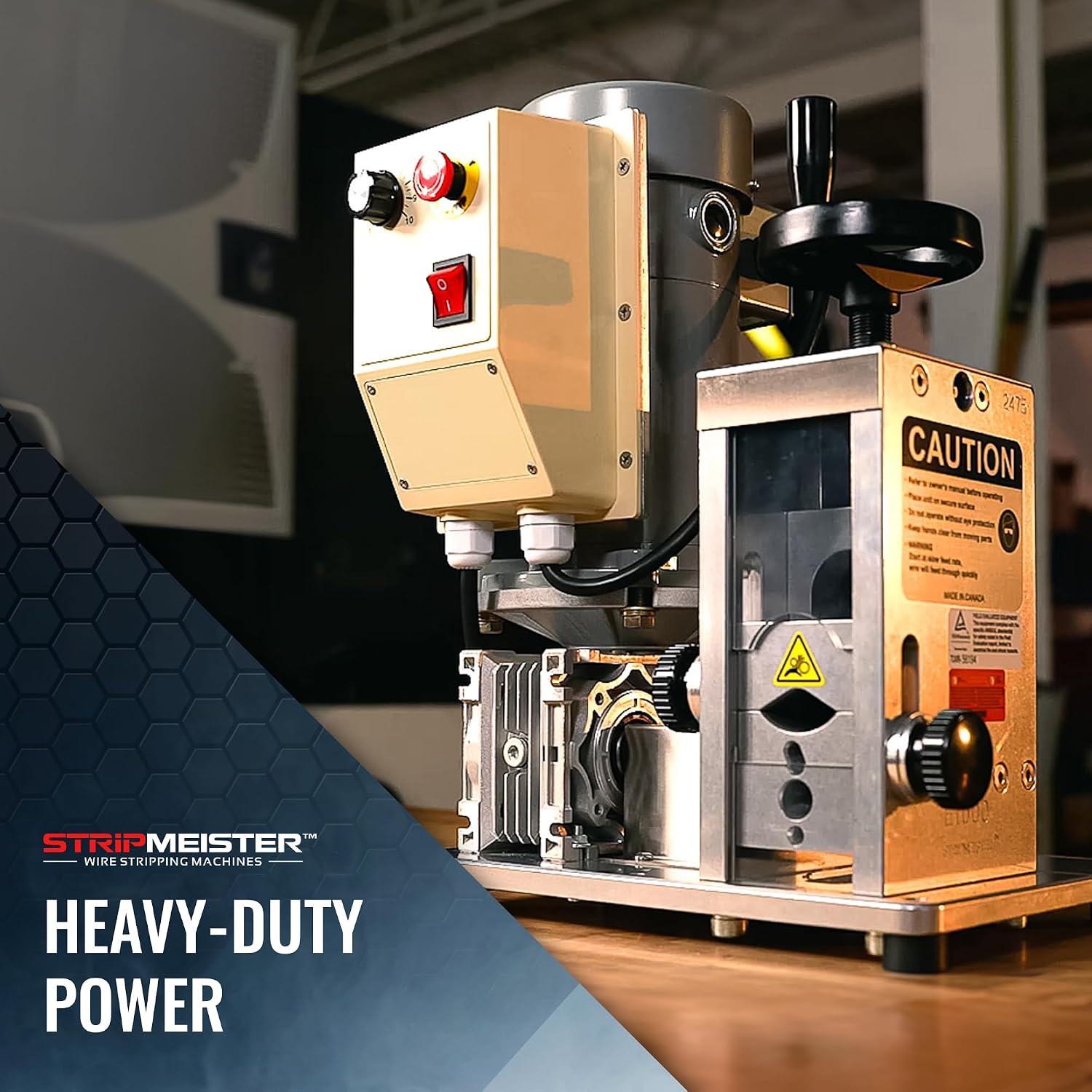 Automatic Wire Stripping Machine – StripMeister E1000 Electric Heavy‑Duty Wire Stripper for Copper & Aluminum Cables up to 1‑3/4”