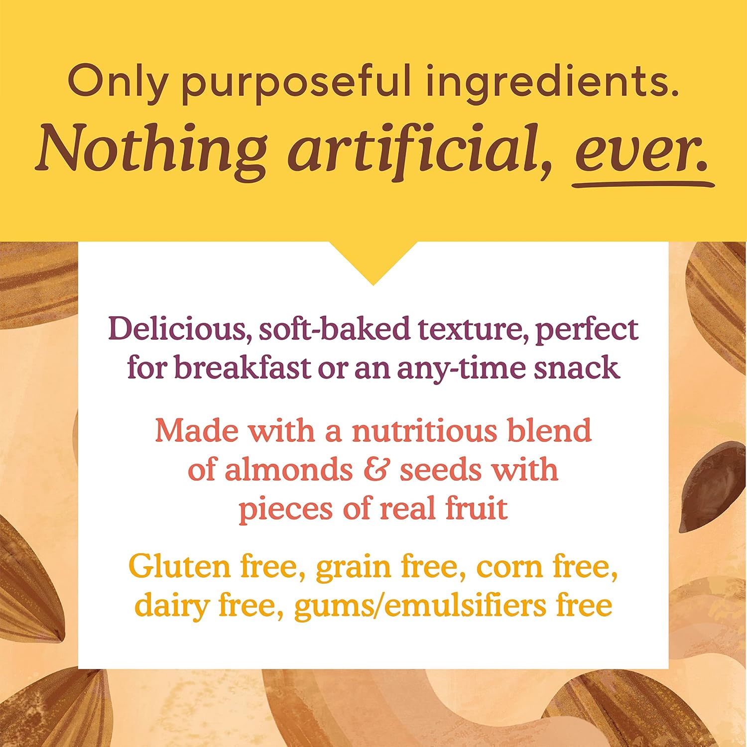 Simple Mills Soft Baked Dark Chocolate Almond Flour Bars, 5 ct, 1.19 oz each