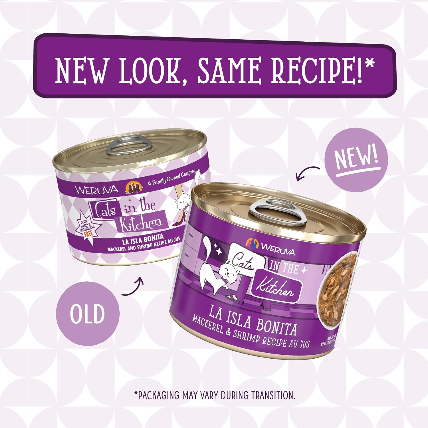 Weruva Cats in the Kitchen, Kitchen Cuties Variety Pack, Wet Cat Food, 3.2oz Can (Pack of 12)