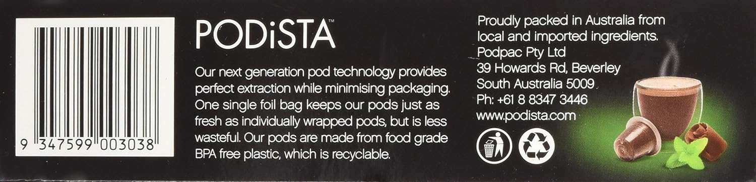Hot Chocolate Nespresso Compatible Capsules Hot Cocoa Pods - Mint Infusion - 10 Pod Package