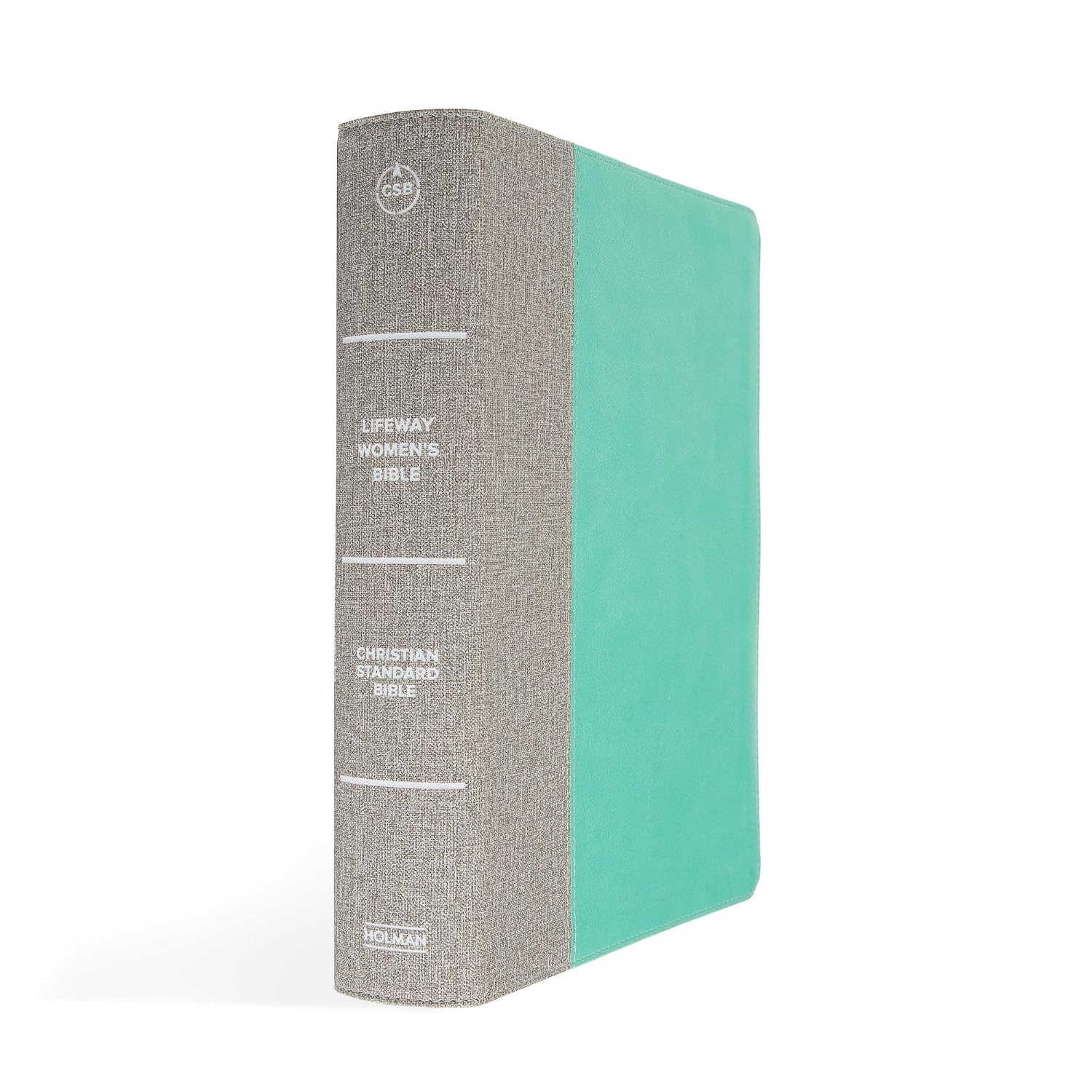 CSB Lifeway Women's Bible, Gray/Mint LeatherTouch, Indexed, Black Letter, Single-Column, Wide-Margins, Devotions, Articles, Word Studies