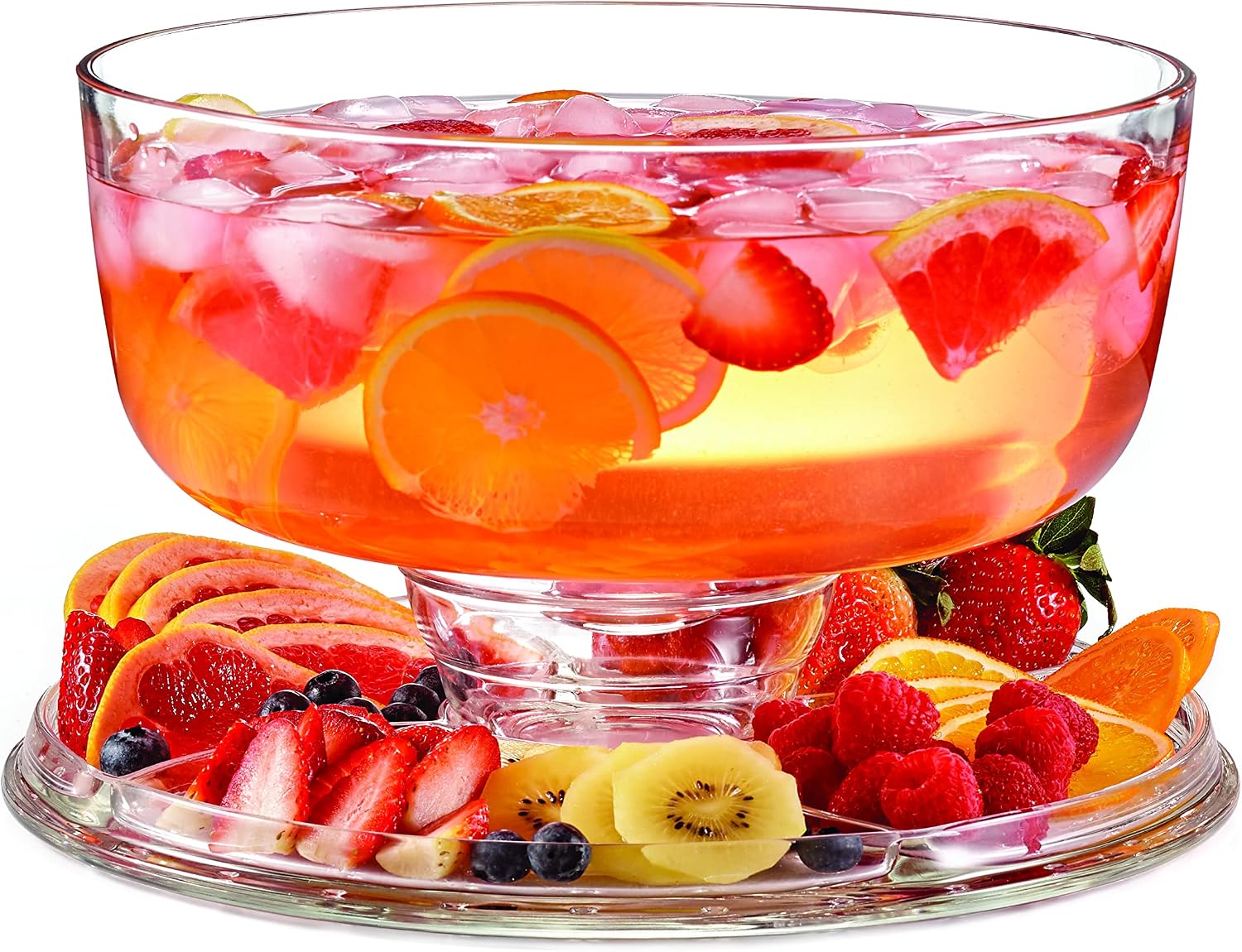 Royalty Art Glass Cake Stand with Dome, 6-in-1 Convertible Server