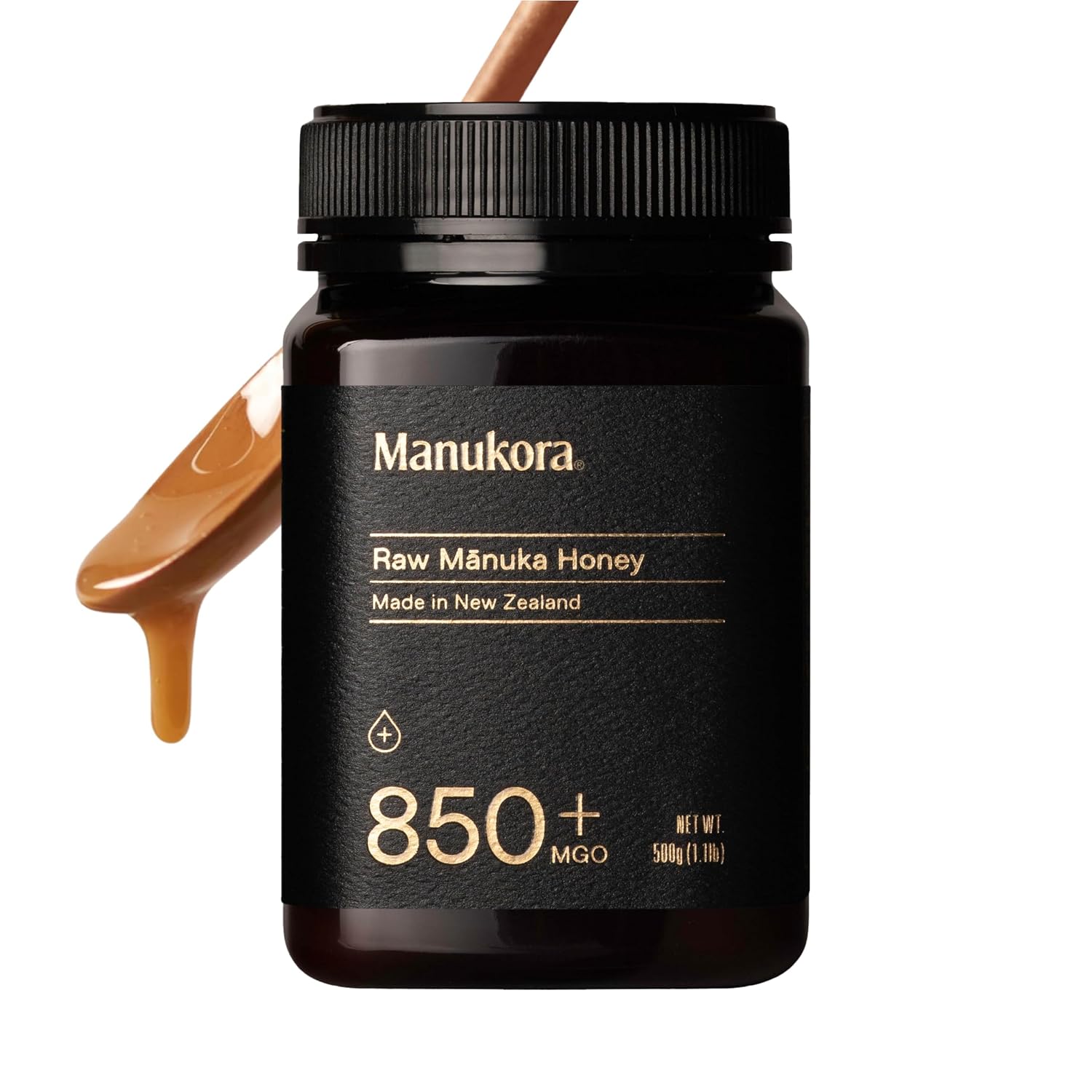 Manukora Raw Manuka Honey MGO 850+ Non-GMO Immune & Digestive Support 250g | New Zealand sourced, B-Corp Certified, monofloral, 3rd party tested, glyphosate residue-free, traceable hive-to-hand